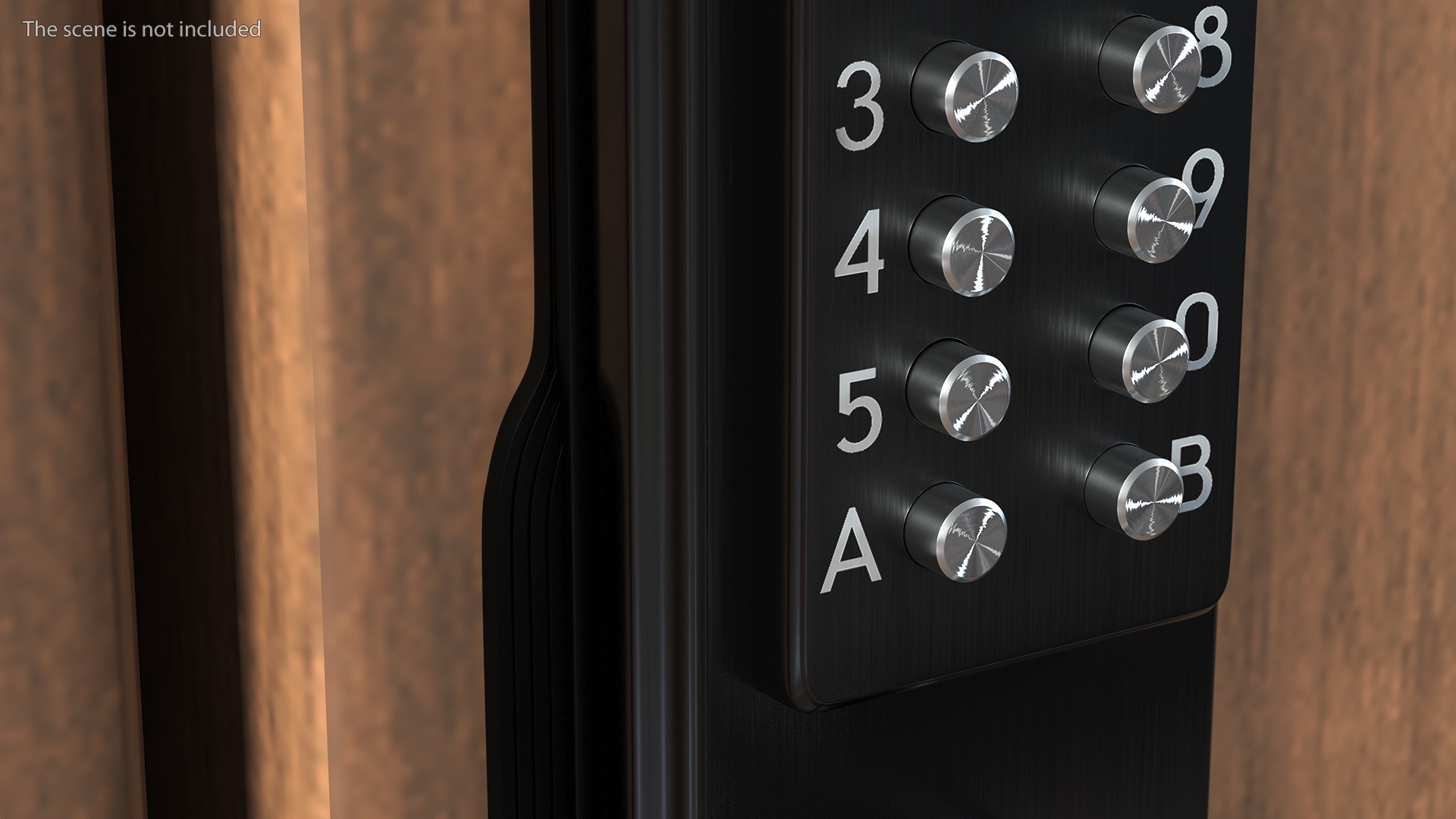 Keypad Door Lock Black 3D