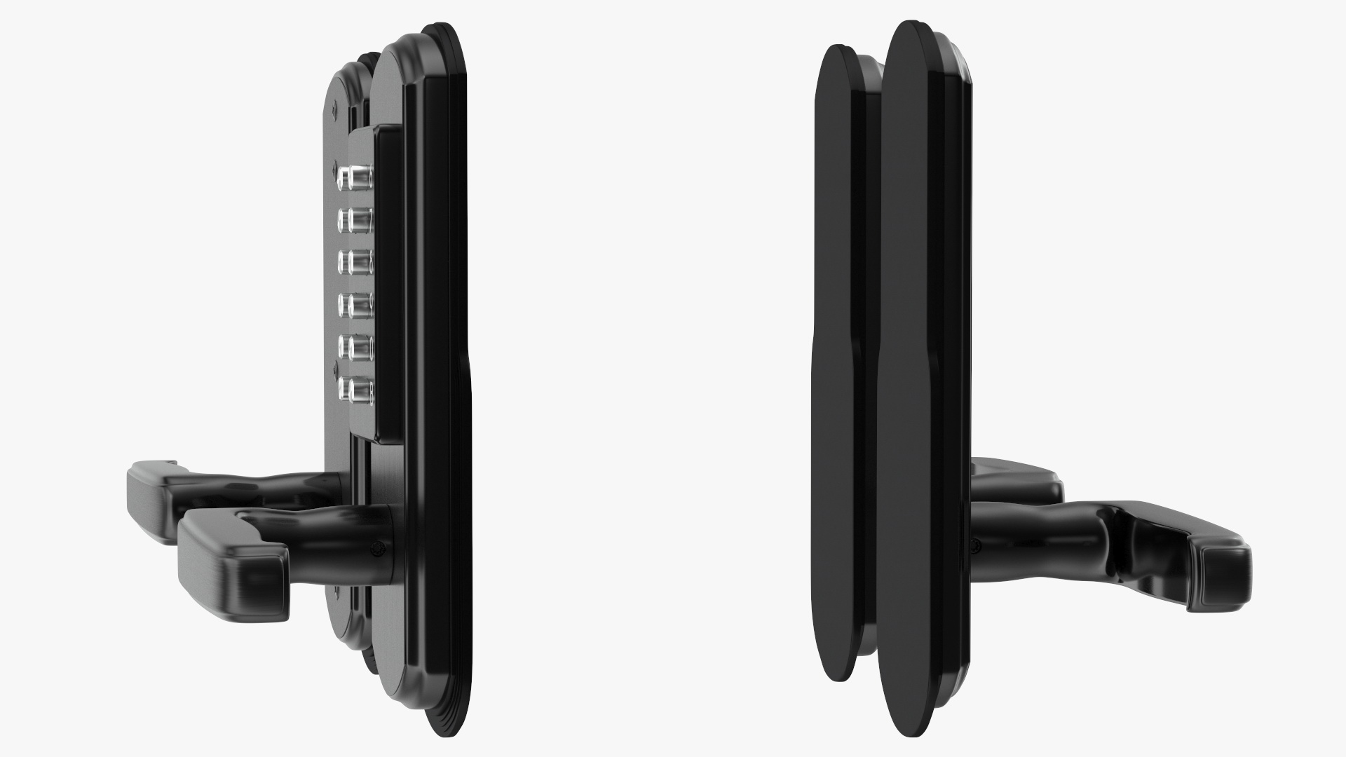 Keypad Door Lock Black 3D