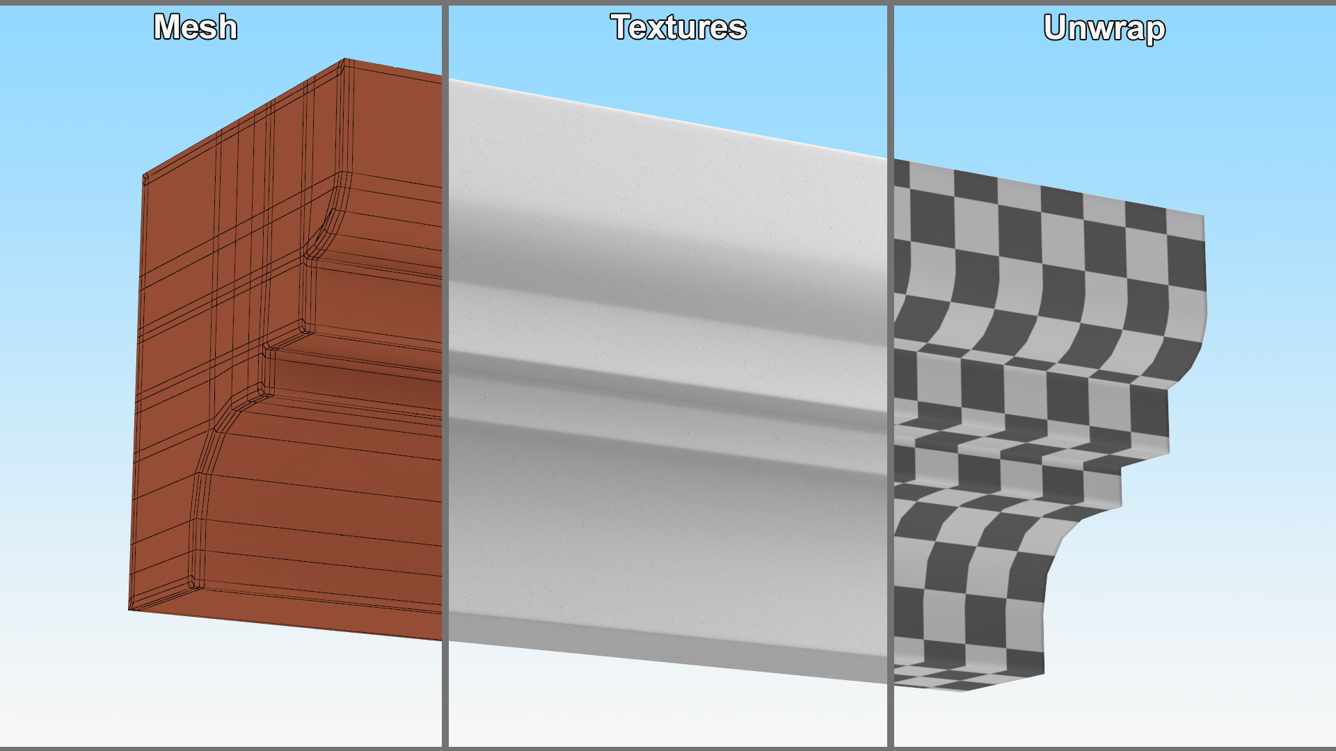 3D Architectural Molding Gypsum Type 10