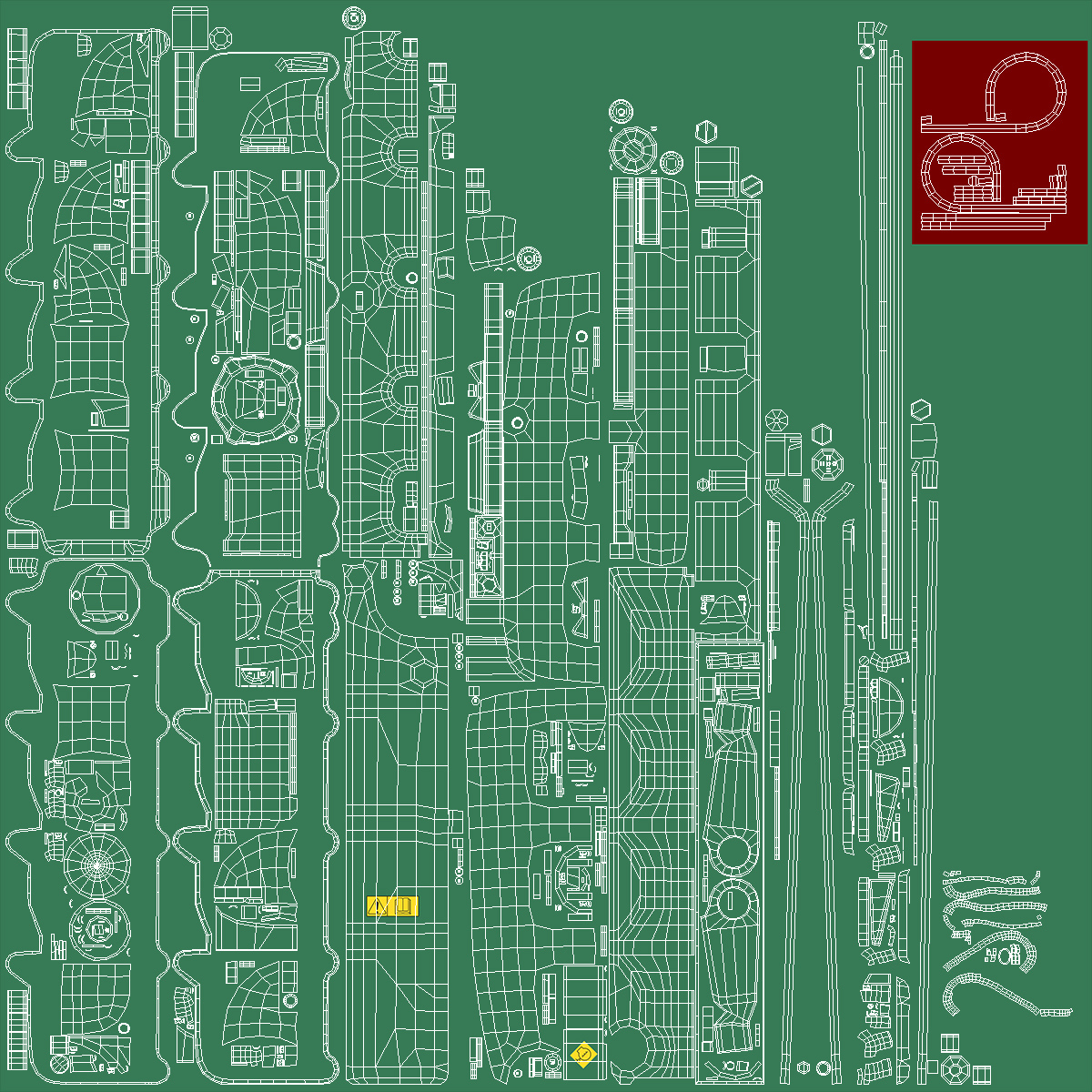 3D model Marine Diesel Engine