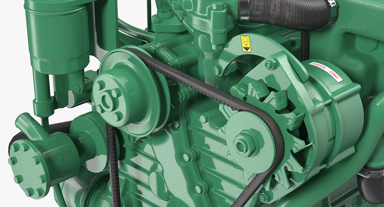 3D model Marine Diesel Engine