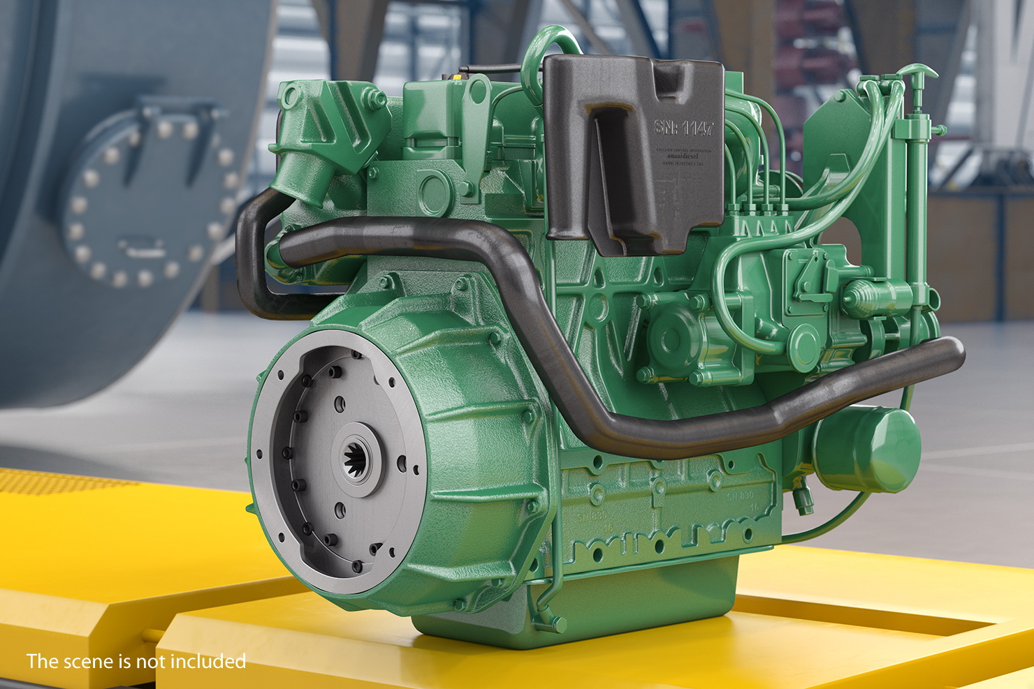 3D model Marine Diesel Engine