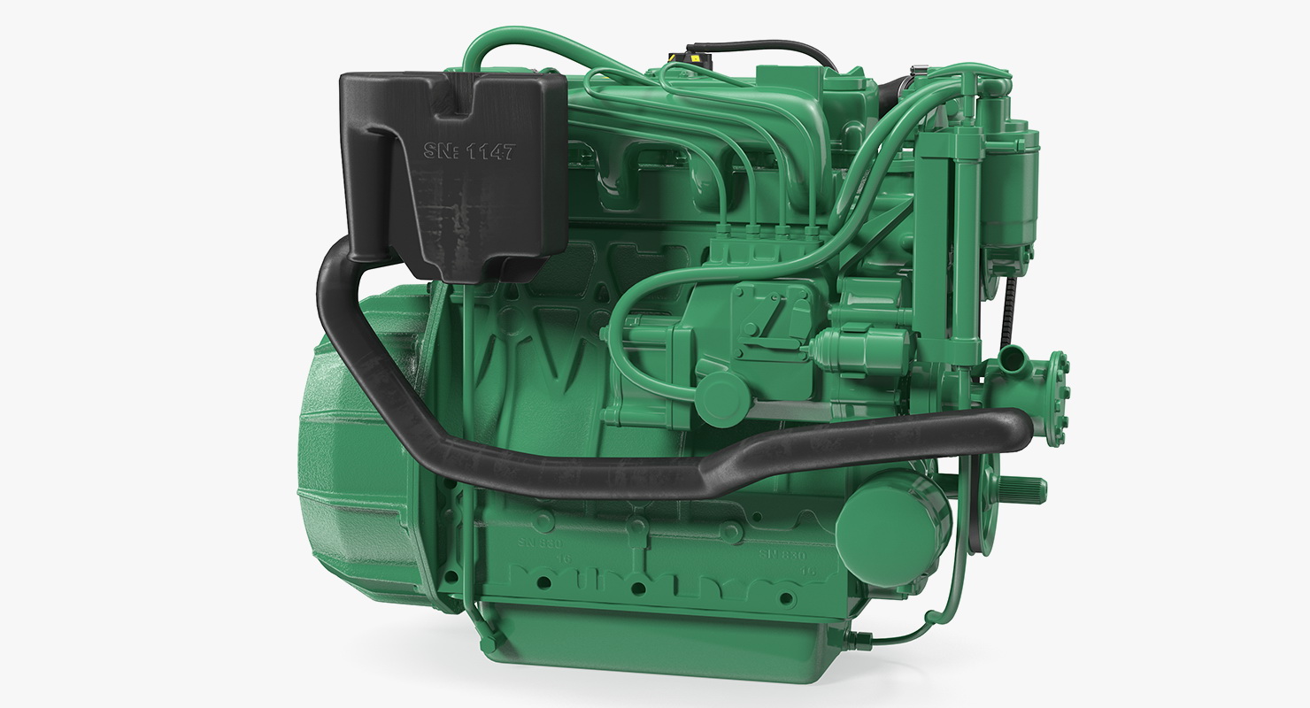 3D model Marine Diesel Engine