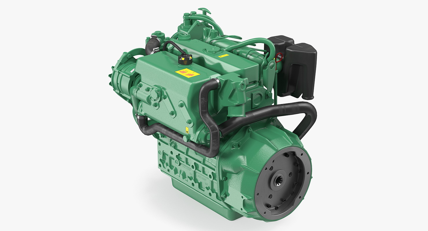 3D model Marine Diesel Engine