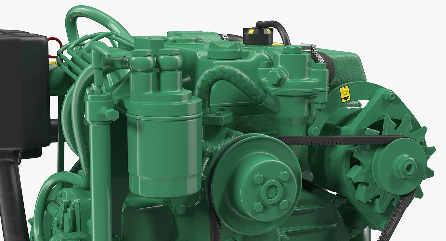 3D model Marine Diesel Engine