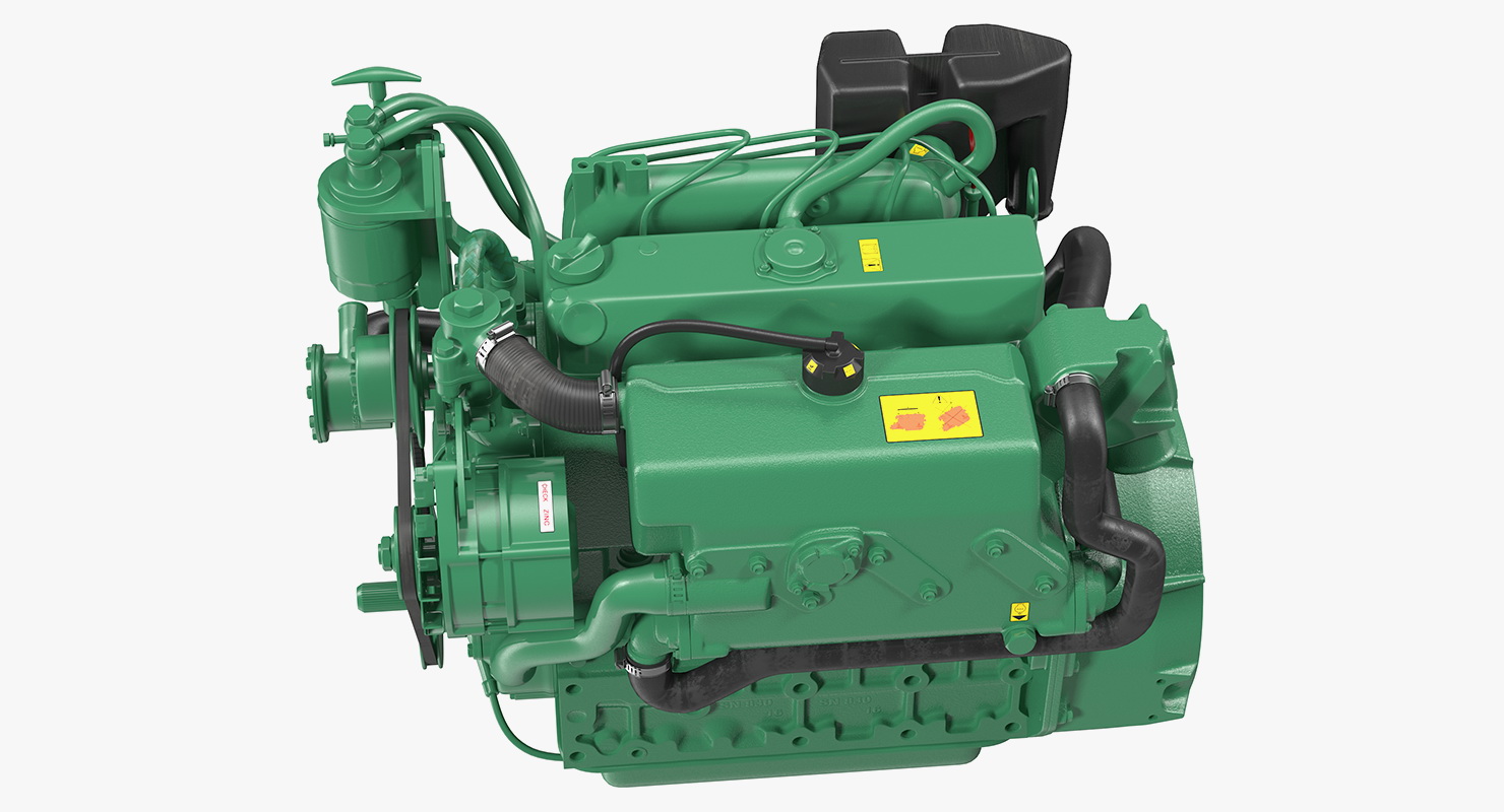 3D model Marine Diesel Engine