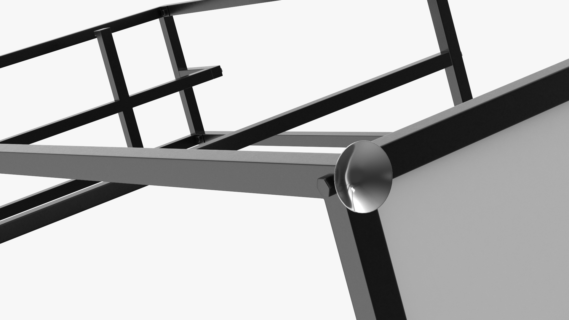 Double Coat Rack Black 3D
