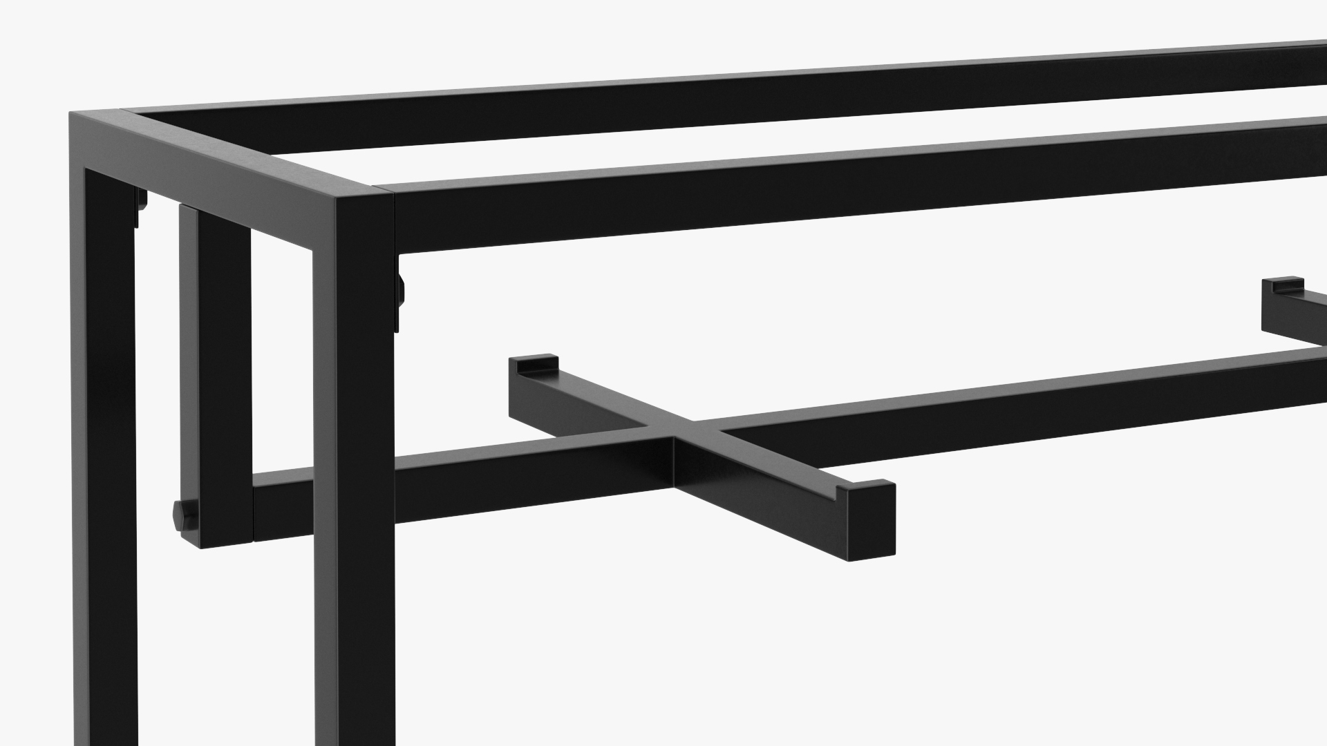Double Coat Rack Black 3D