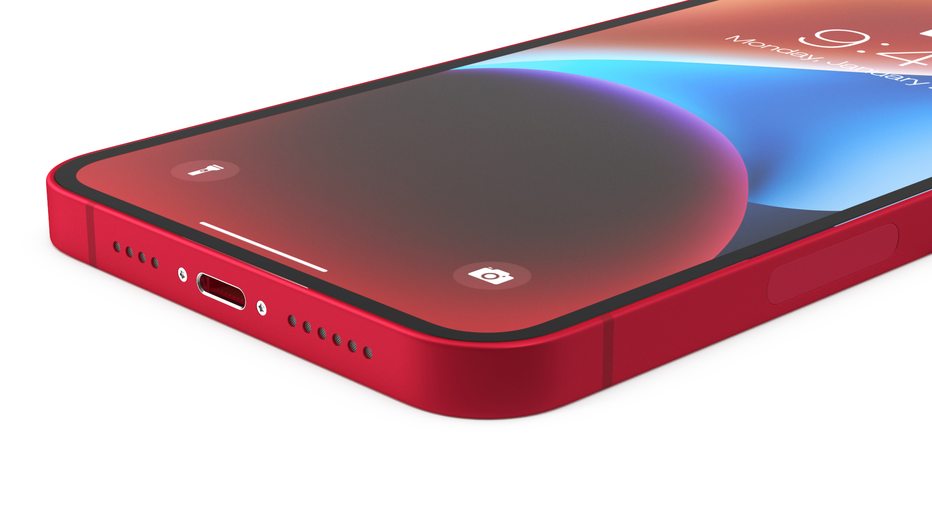 3D iPhone 14 Plus Red model