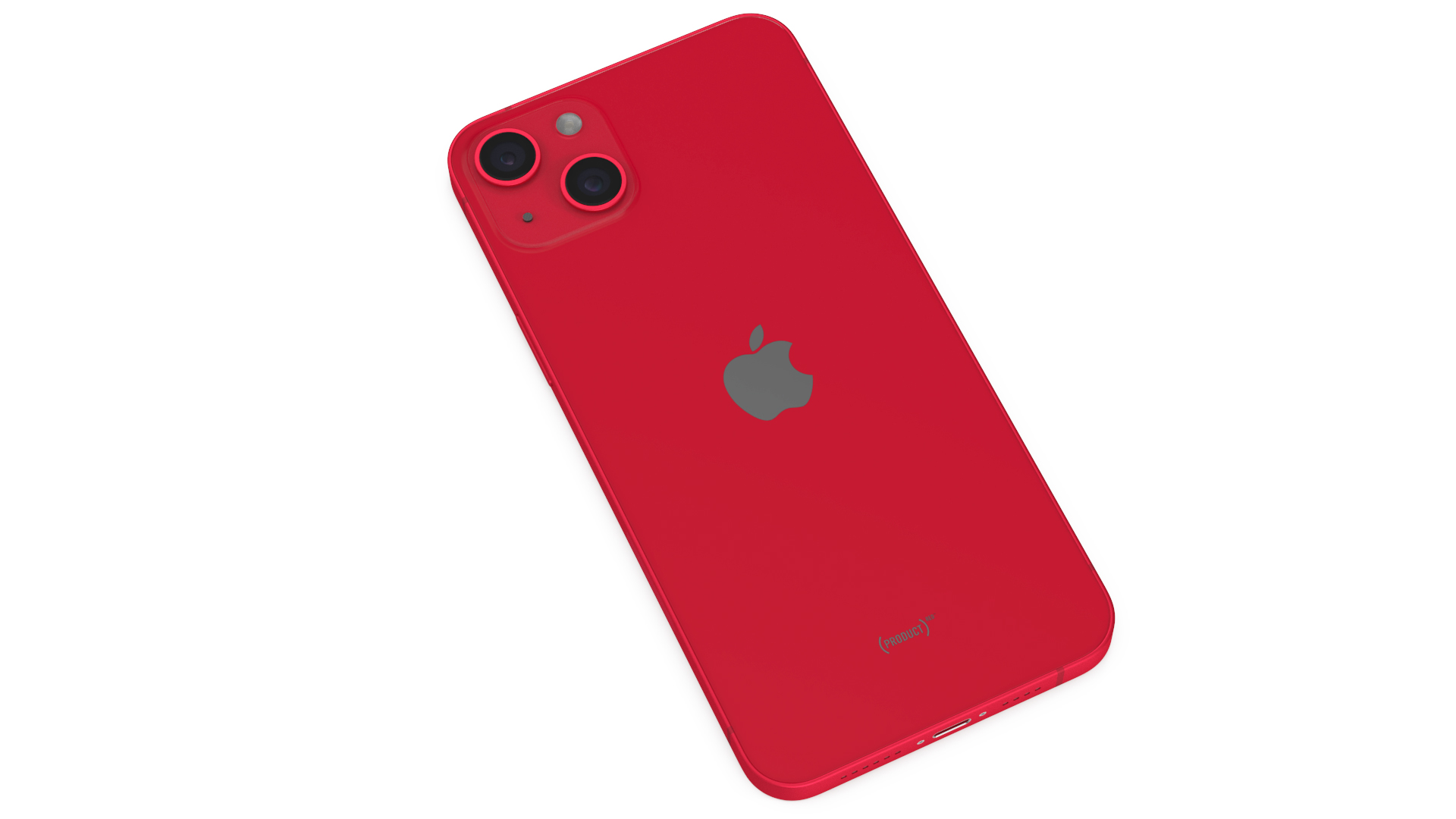 3D iPhone 14 Plus Red model