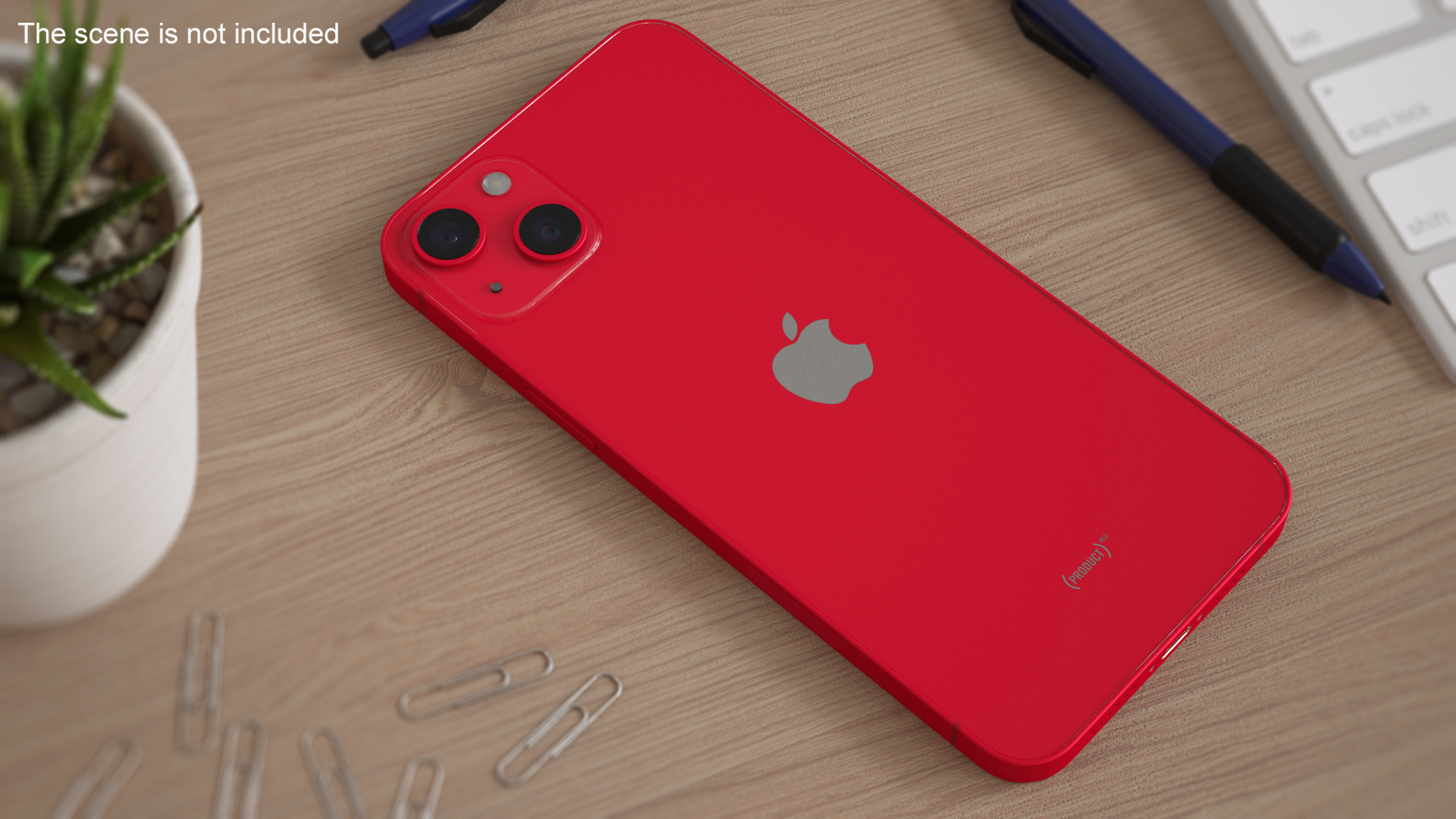 3D iPhone 14 Plus Red model