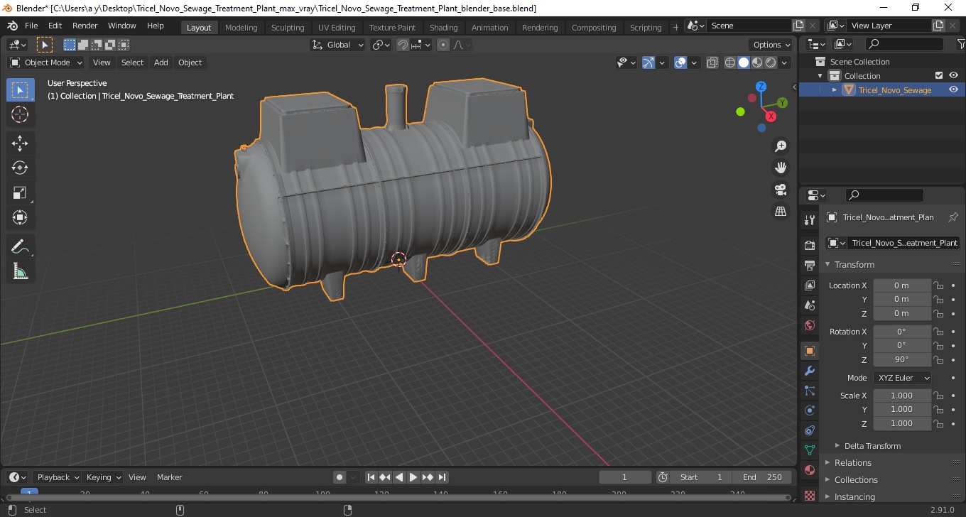Tricel Novo Sewage Treatment Plant 3D model