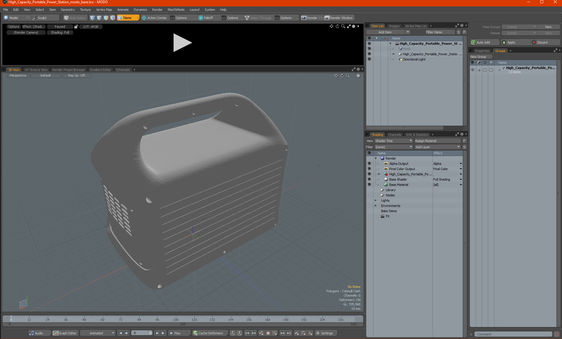 3D High Capacity Portable Power Station