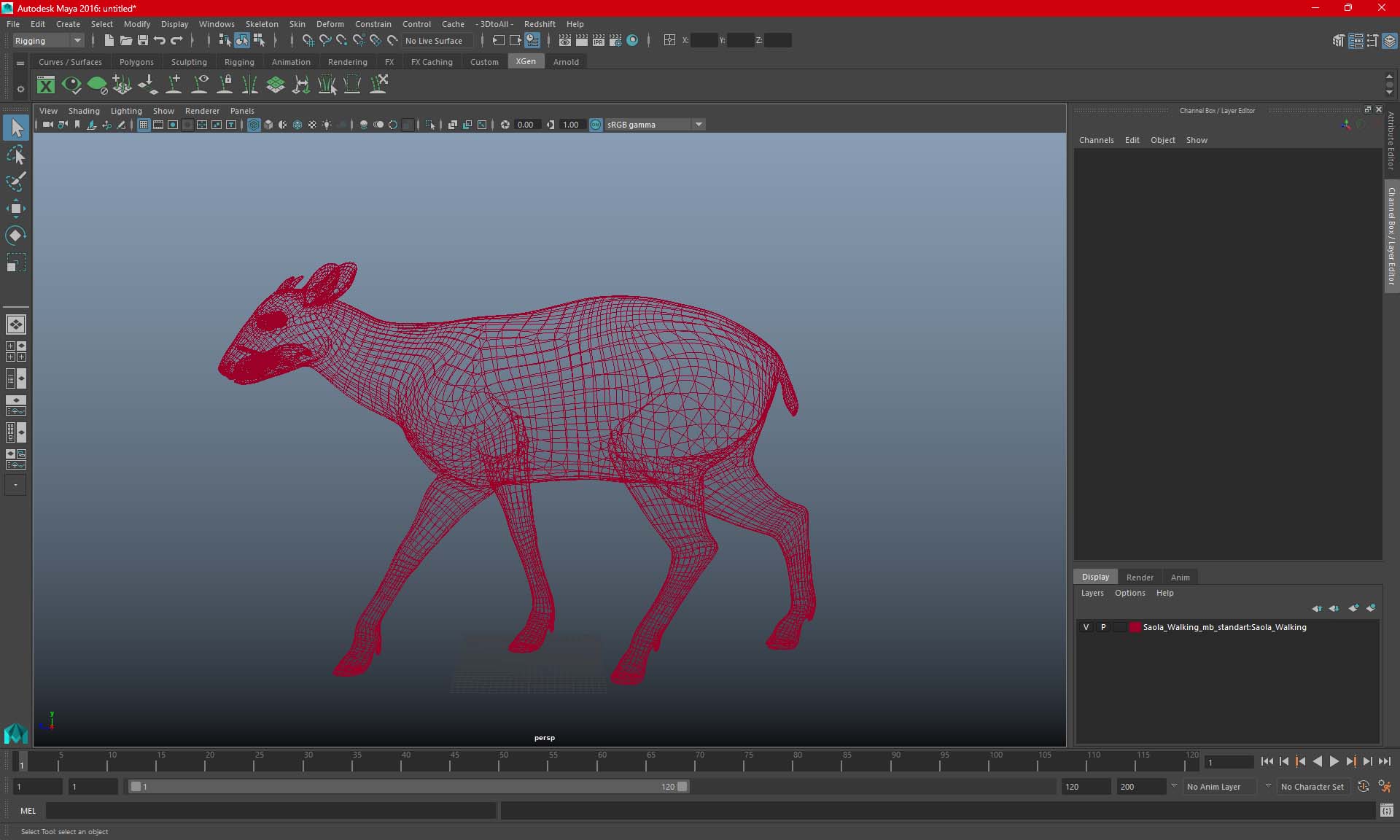 3D Saola Walking model