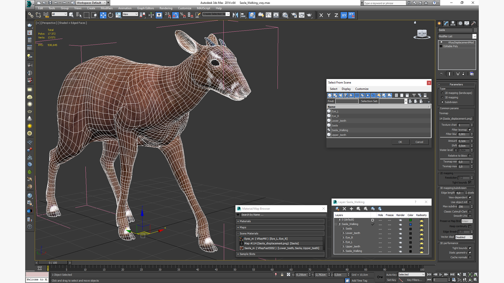 3D Saola Walking model
