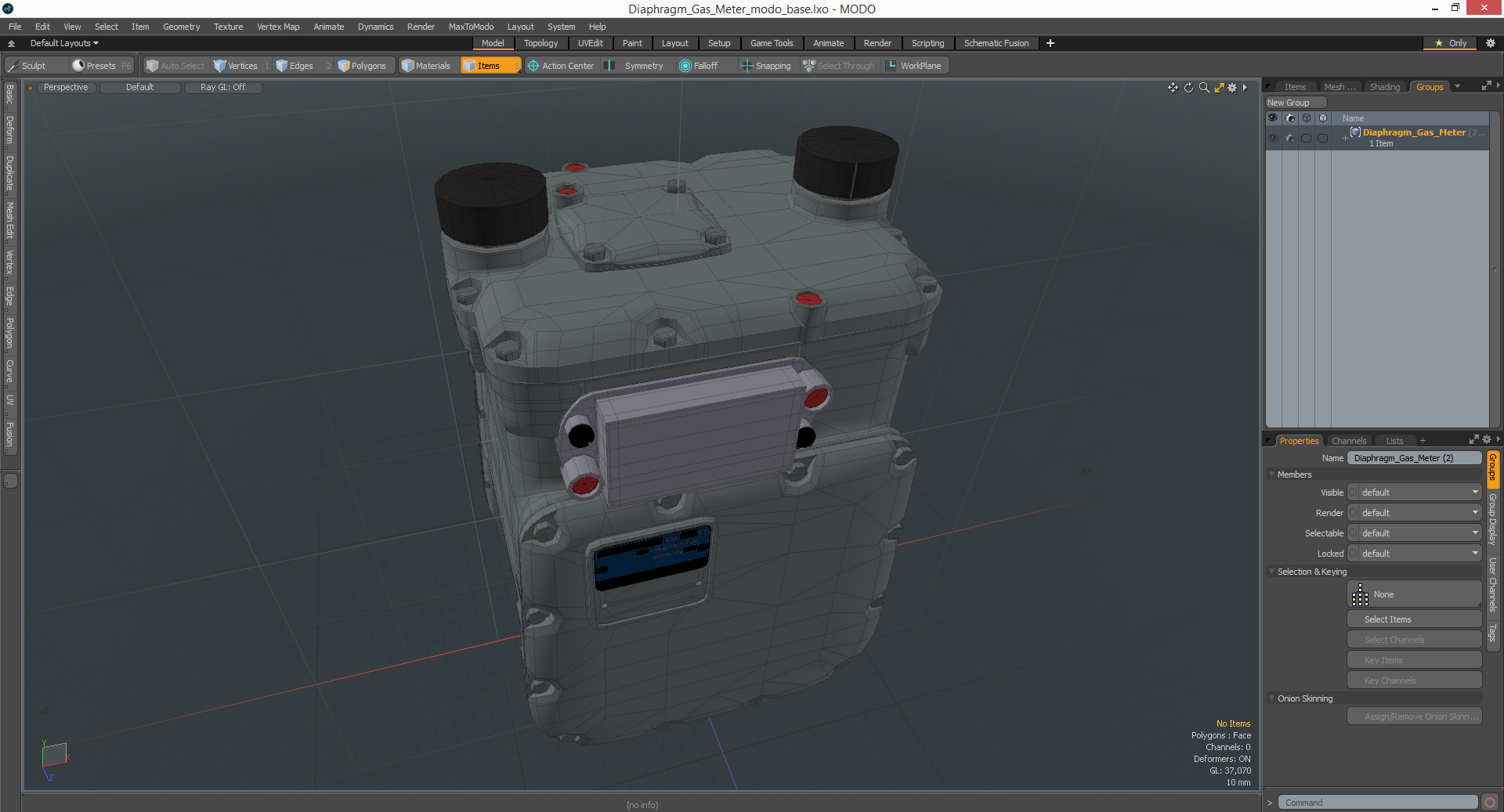 Diaphragm Gas Meter 3D model