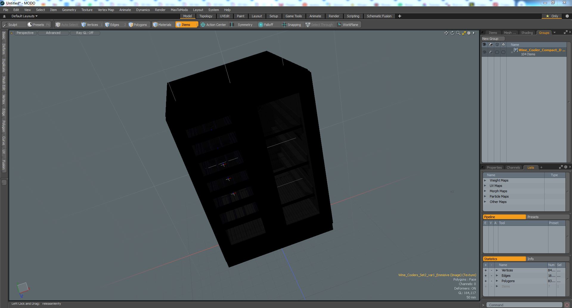 Wine Cooler Compact Dual Zone 3D model