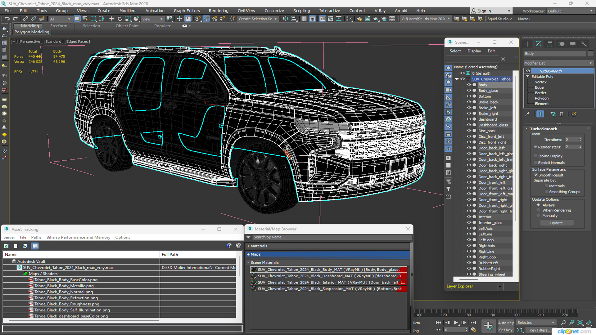 3D model SUV Chevrolet Tahoe 2024 Black