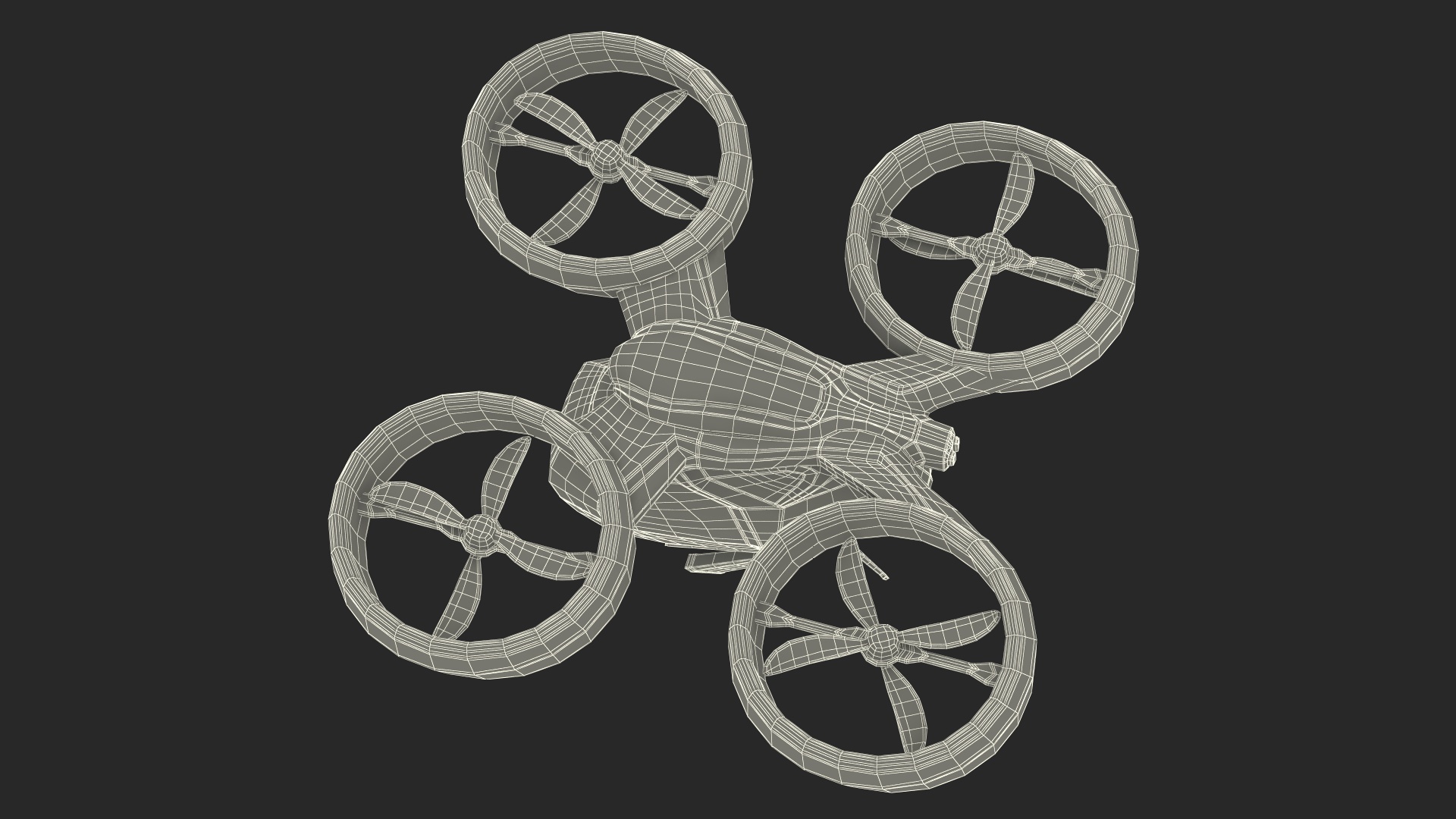 SciFi Futuristic Passenger Drone Rigged 3D model