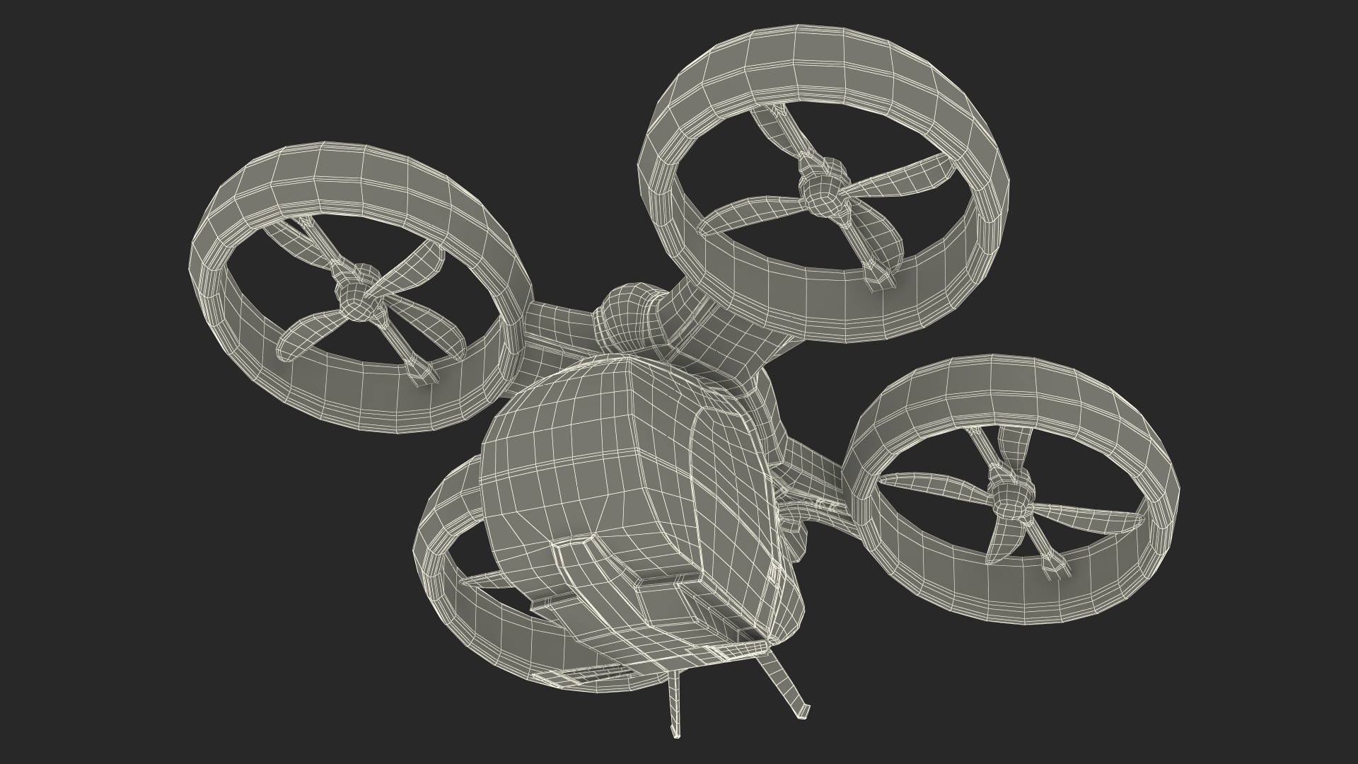 SciFi Futuristic Passenger Drone Rigged 3D model