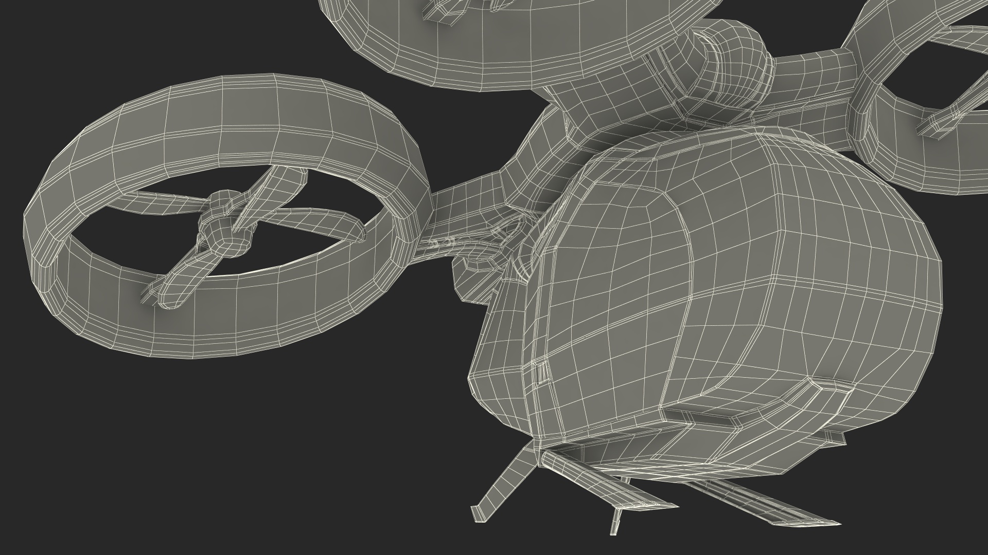 SciFi Futuristic Passenger Drone Rigged 3D model