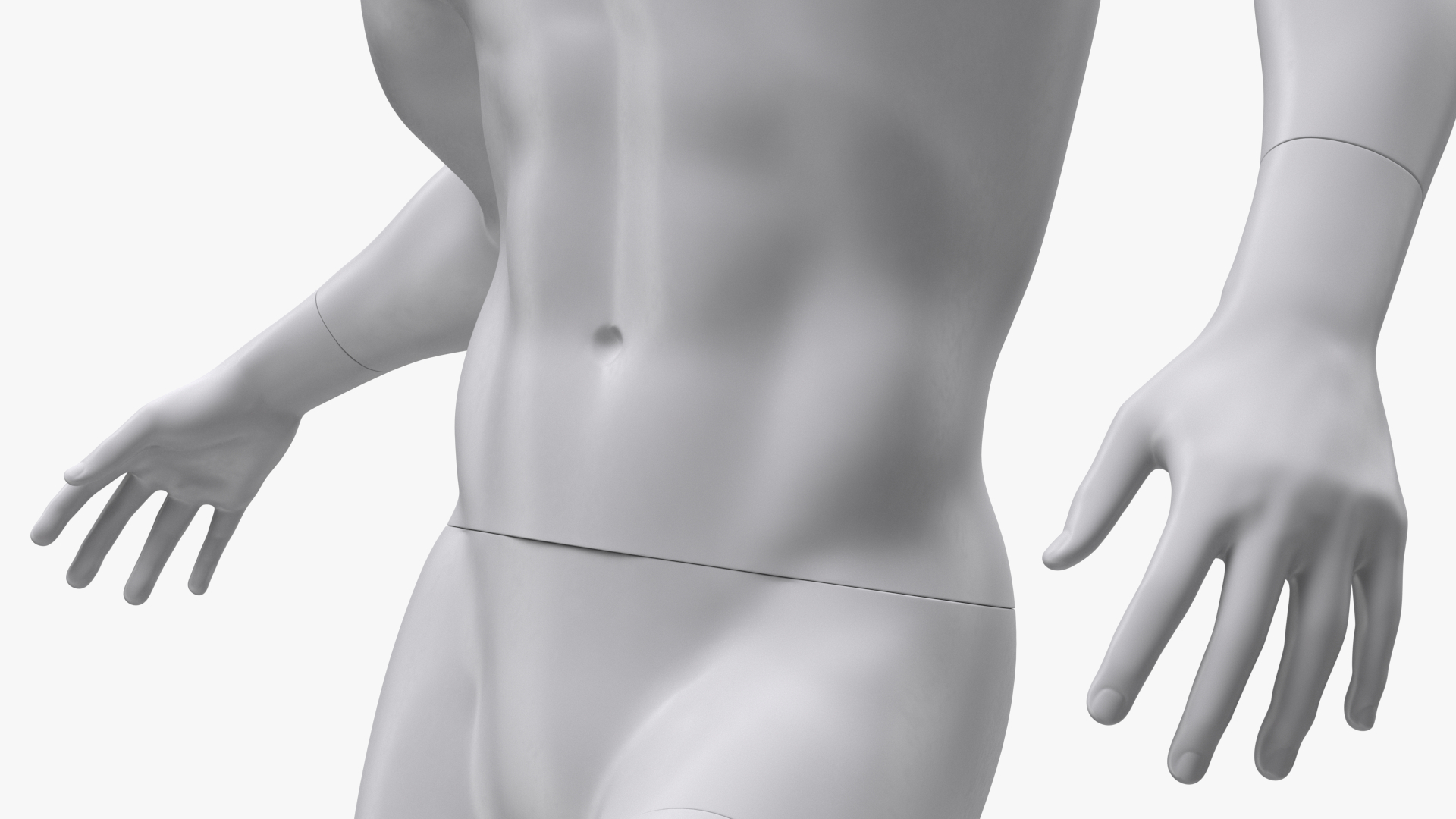 3D model Man Sports Mannequin Playing Basketball White