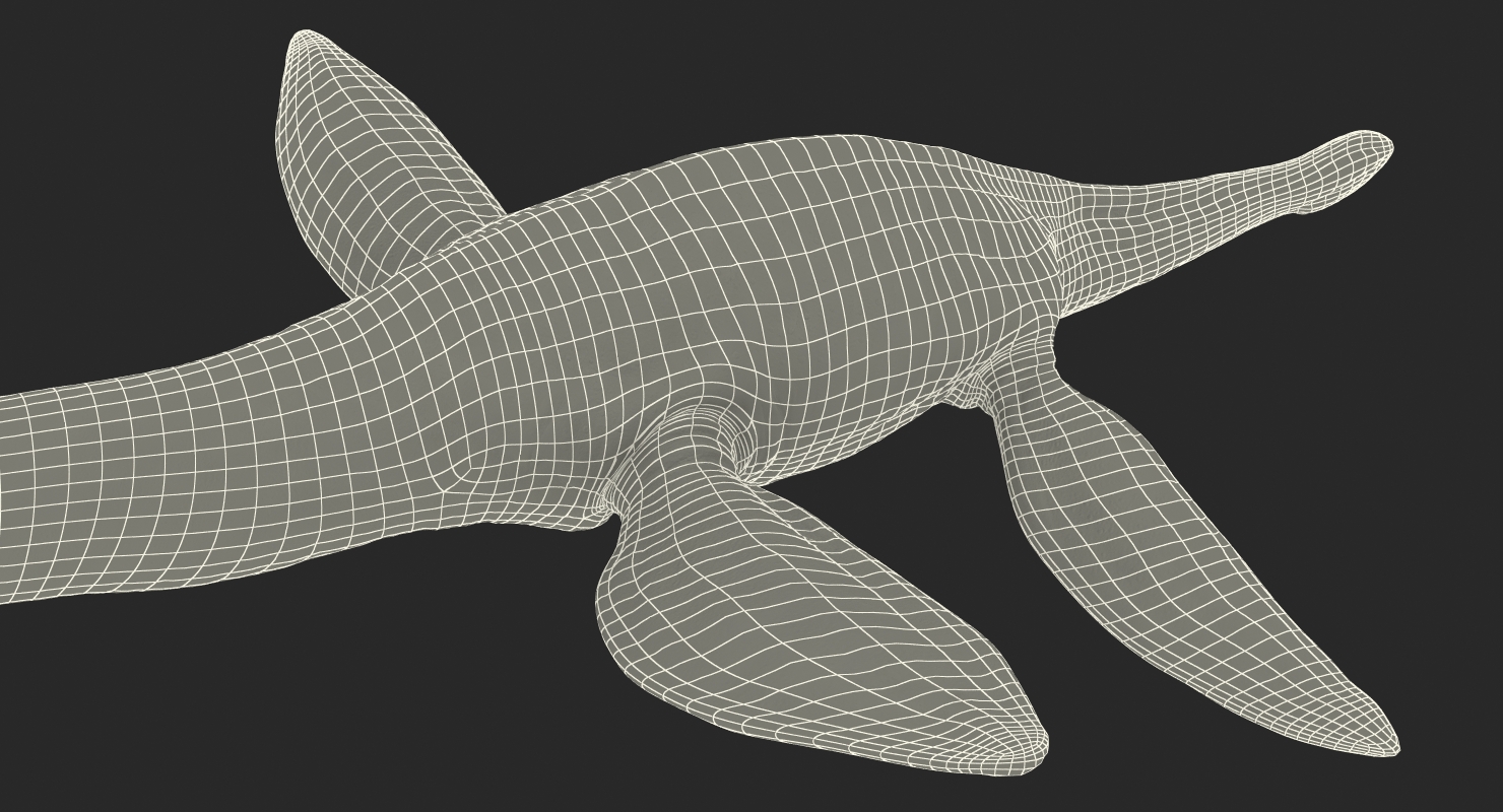 3D model Dinosaur Plesiosauria Swimming Pose