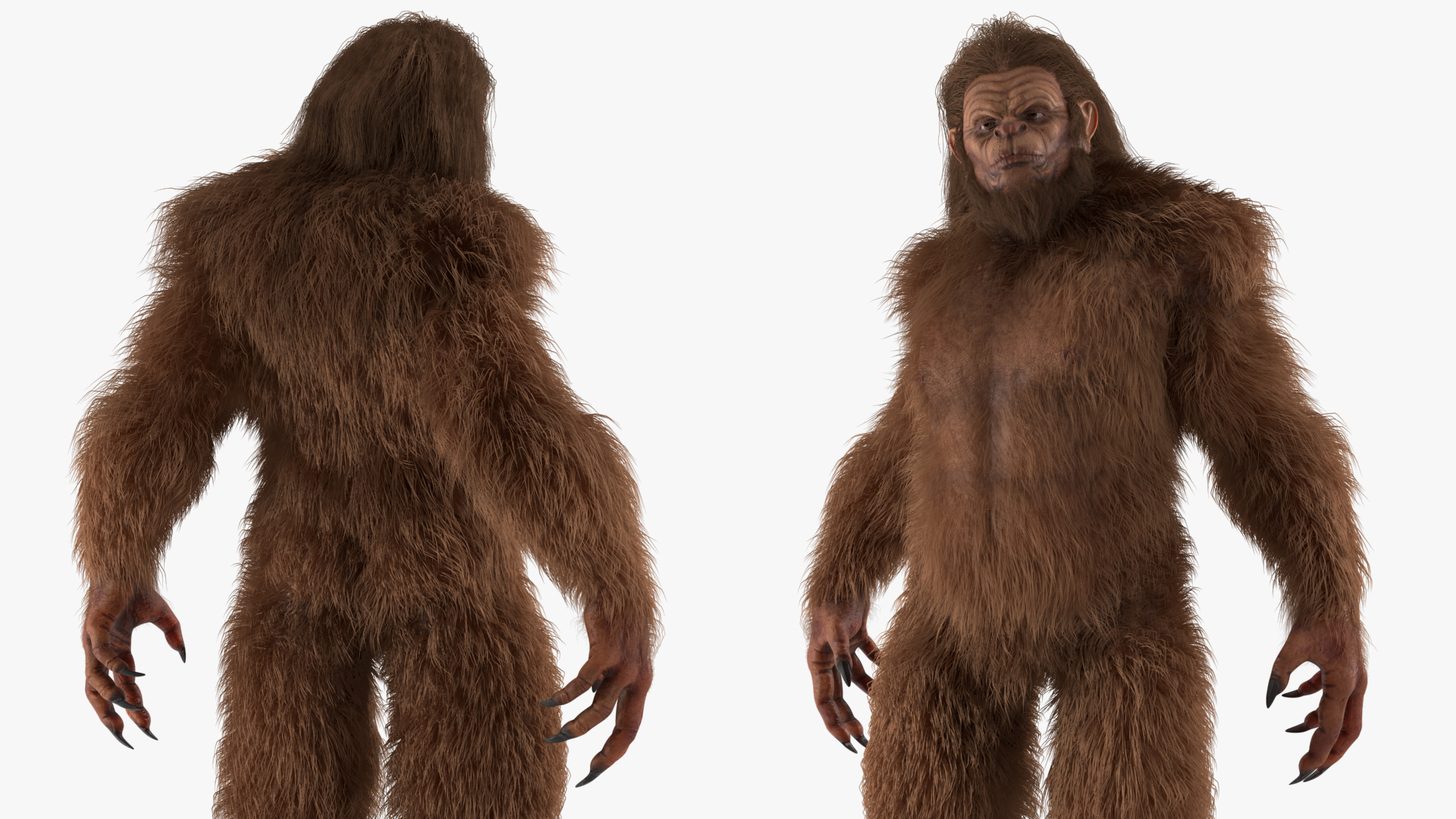 3D model Sasquatch Rigged Fur