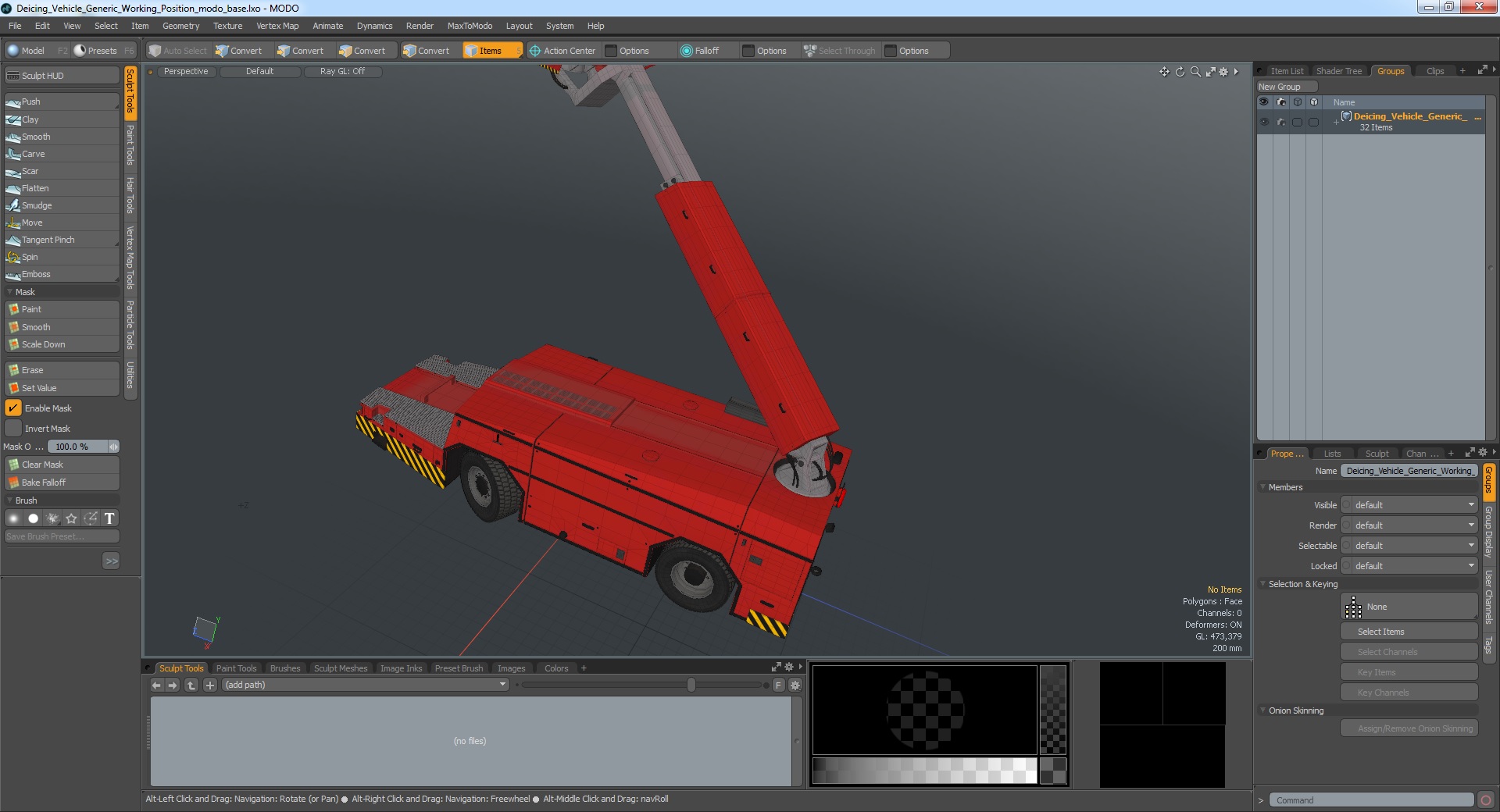3D model Deicing Vehicle Generic Working Position