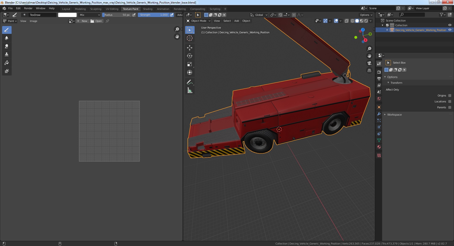 3D model Deicing Vehicle Generic Working Position