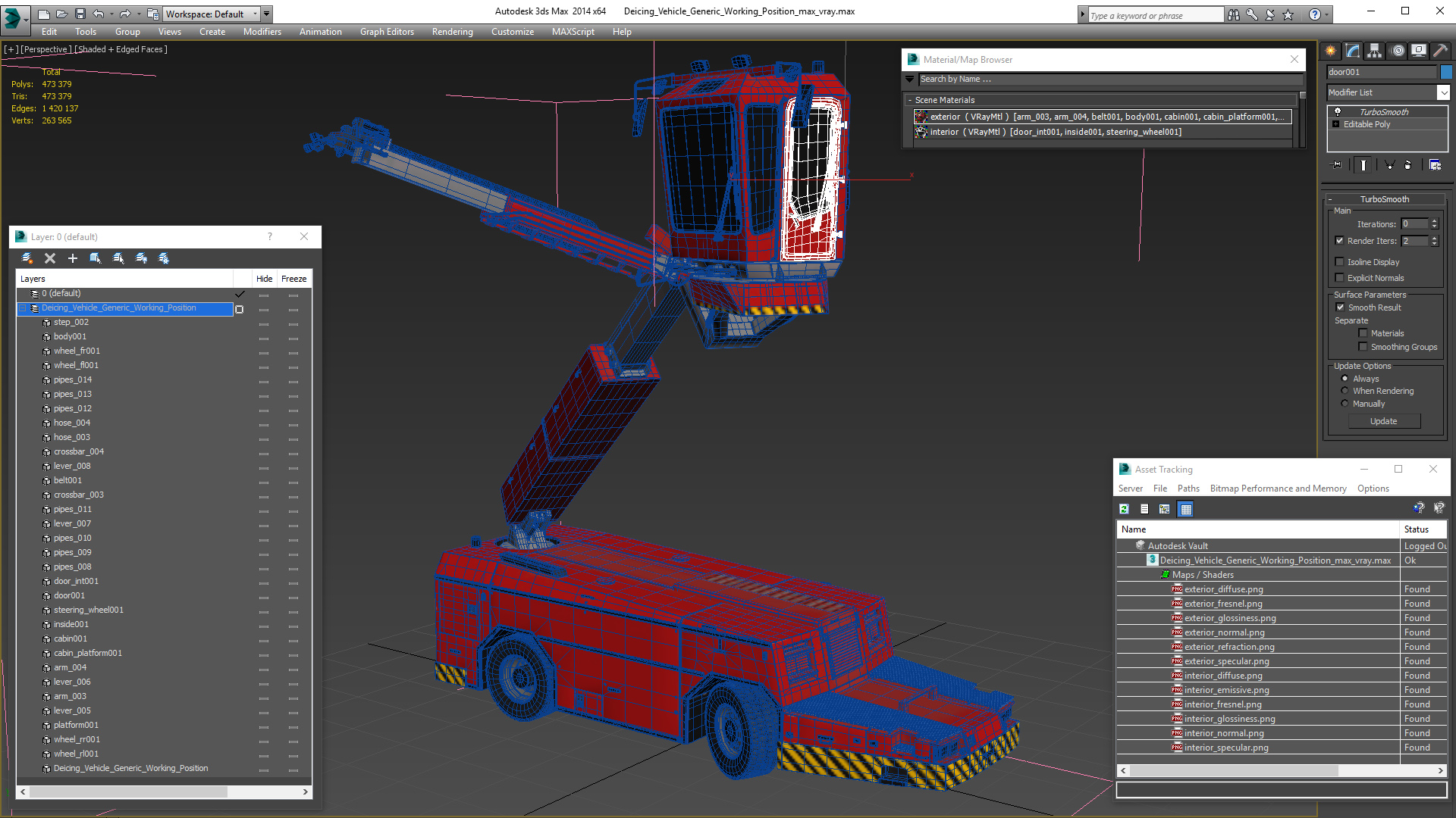 3D model Deicing Vehicle Generic Working Position