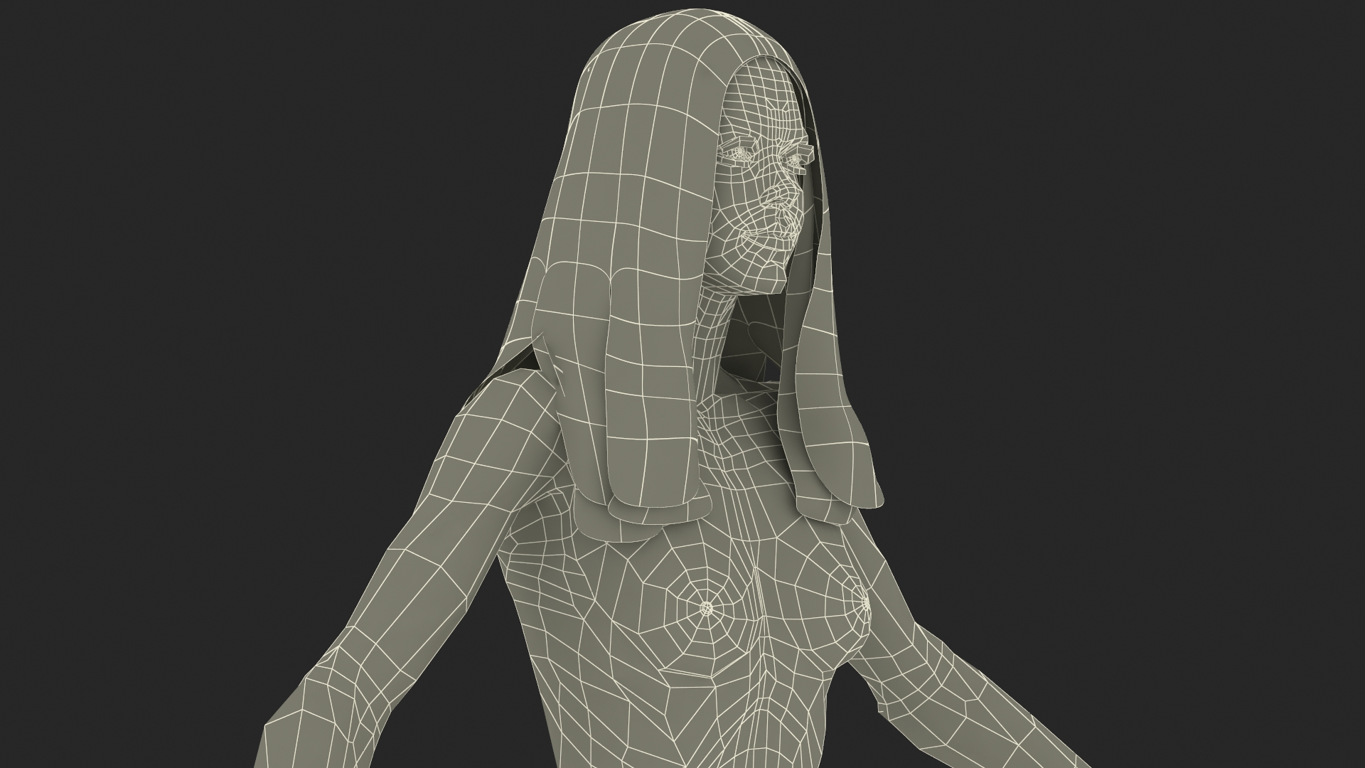 Naked European Woman Rigged 3D