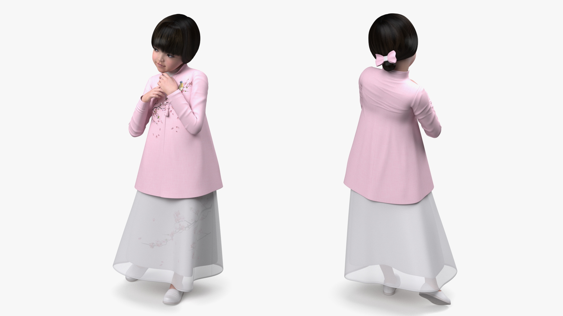 3D Shy Chinese Baby Girl