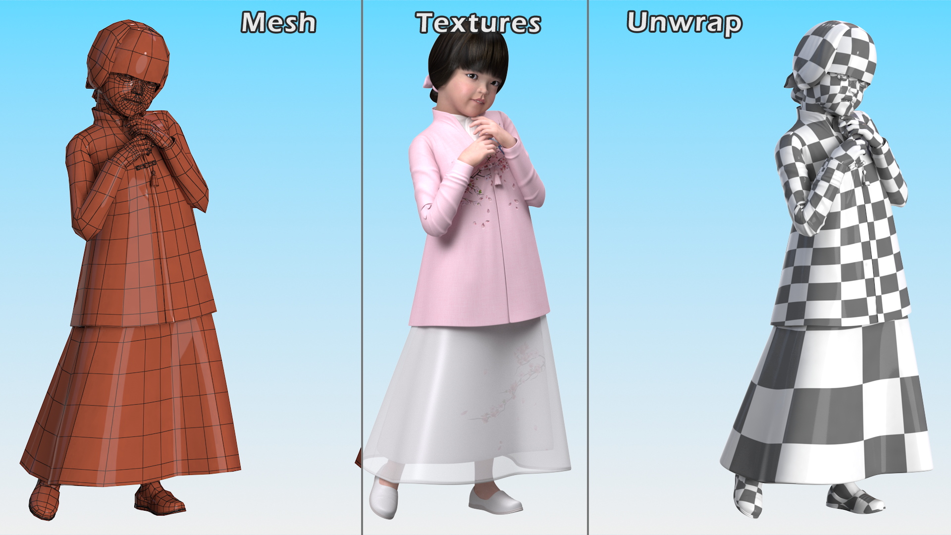 3D Shy Chinese Baby Girl