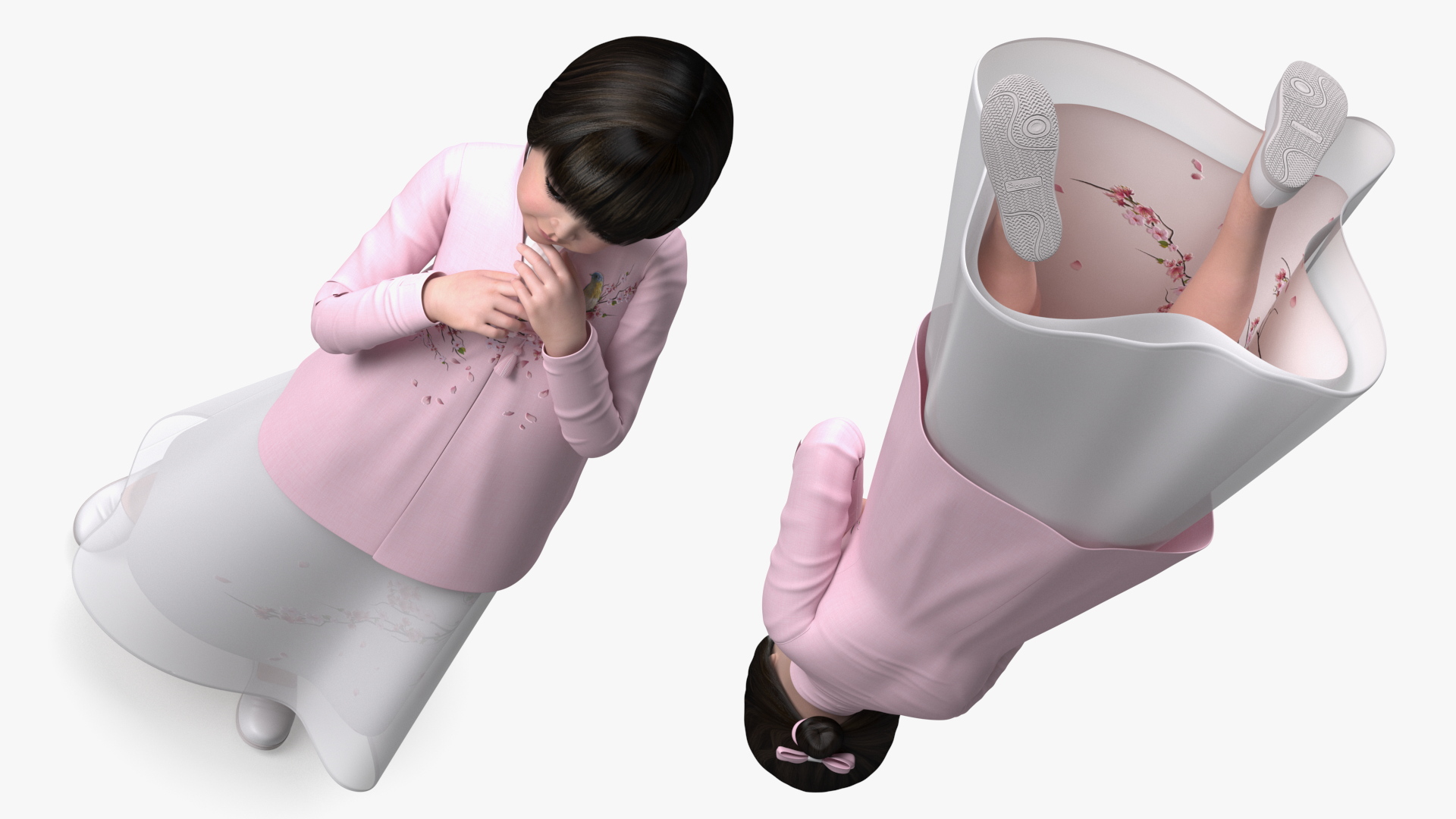 3D Shy Chinese Baby Girl