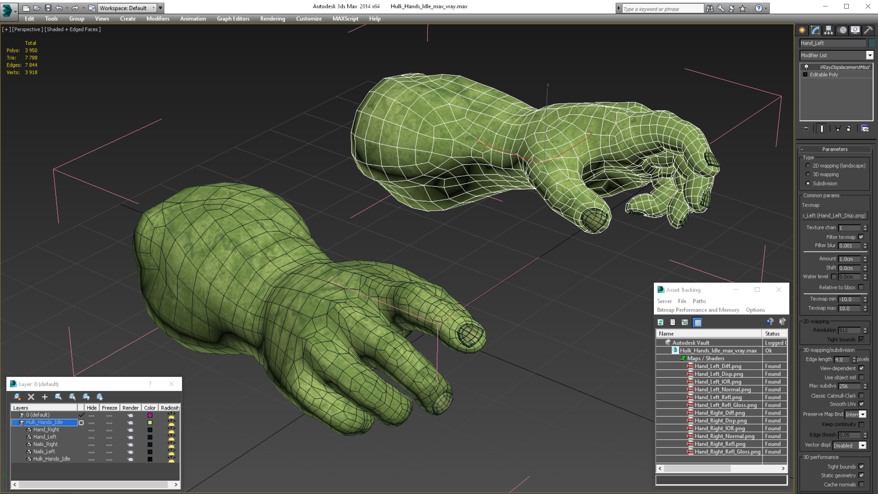 3D model Hulk Hands Idle