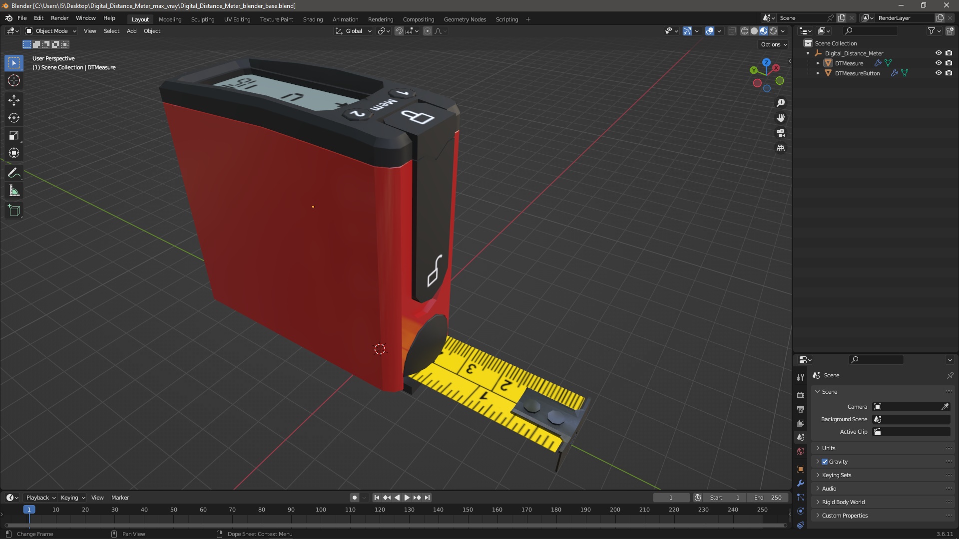 Digital Distance Meter 3D