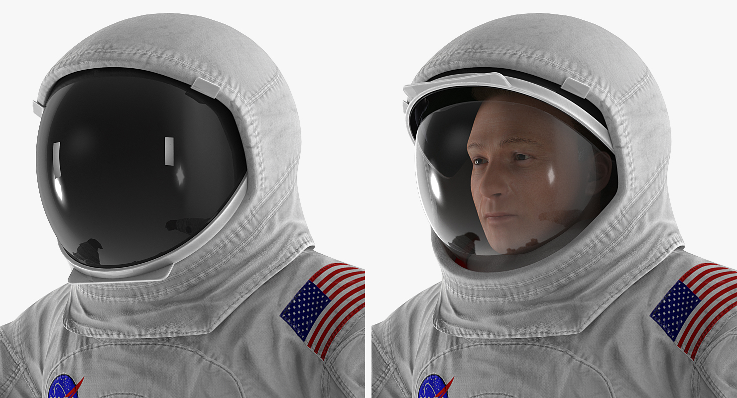 3D model Astronaut in Spacesuit A7L with Manned Maneuvering Unit
