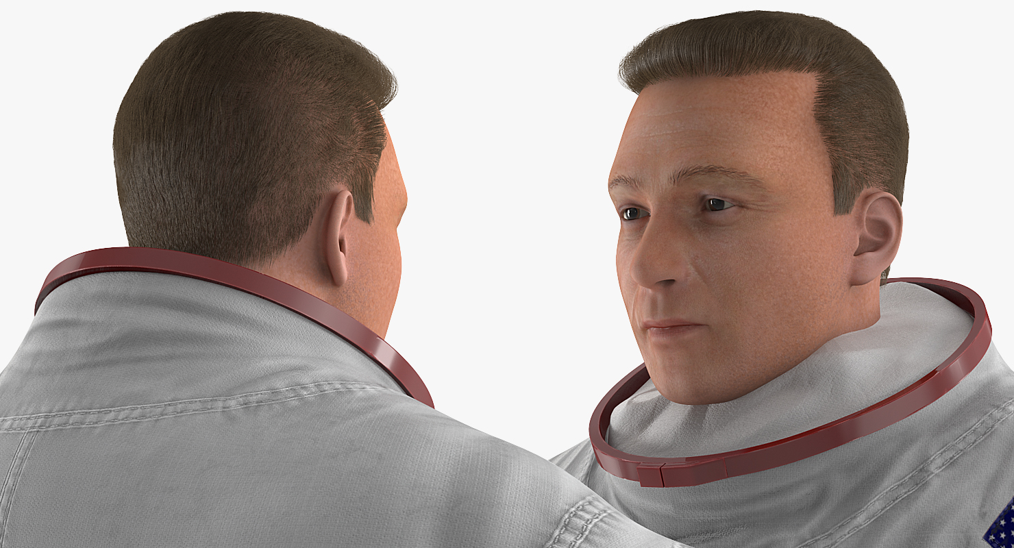 3D model Astronaut in Spacesuit A7L with Manned Maneuvering Unit