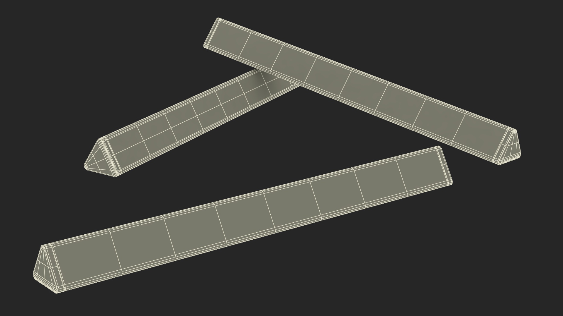 3D Striped Medieval Awning model