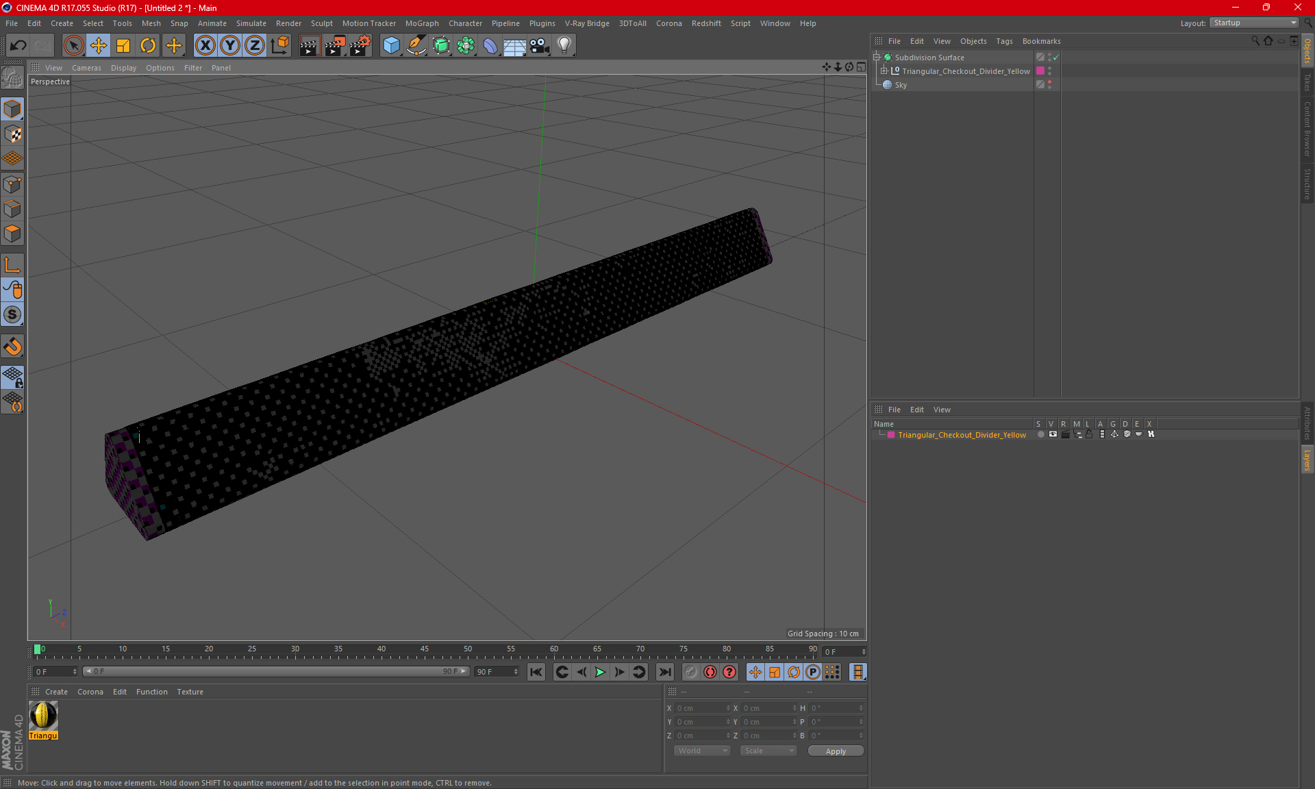 3D Striped Medieval Awning model