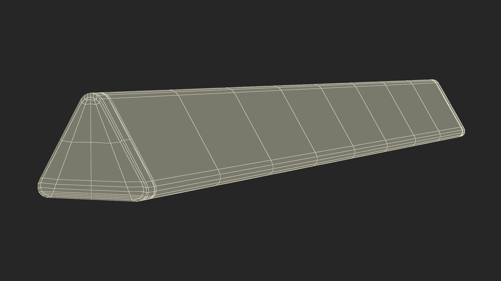 3D Striped Medieval Awning model
