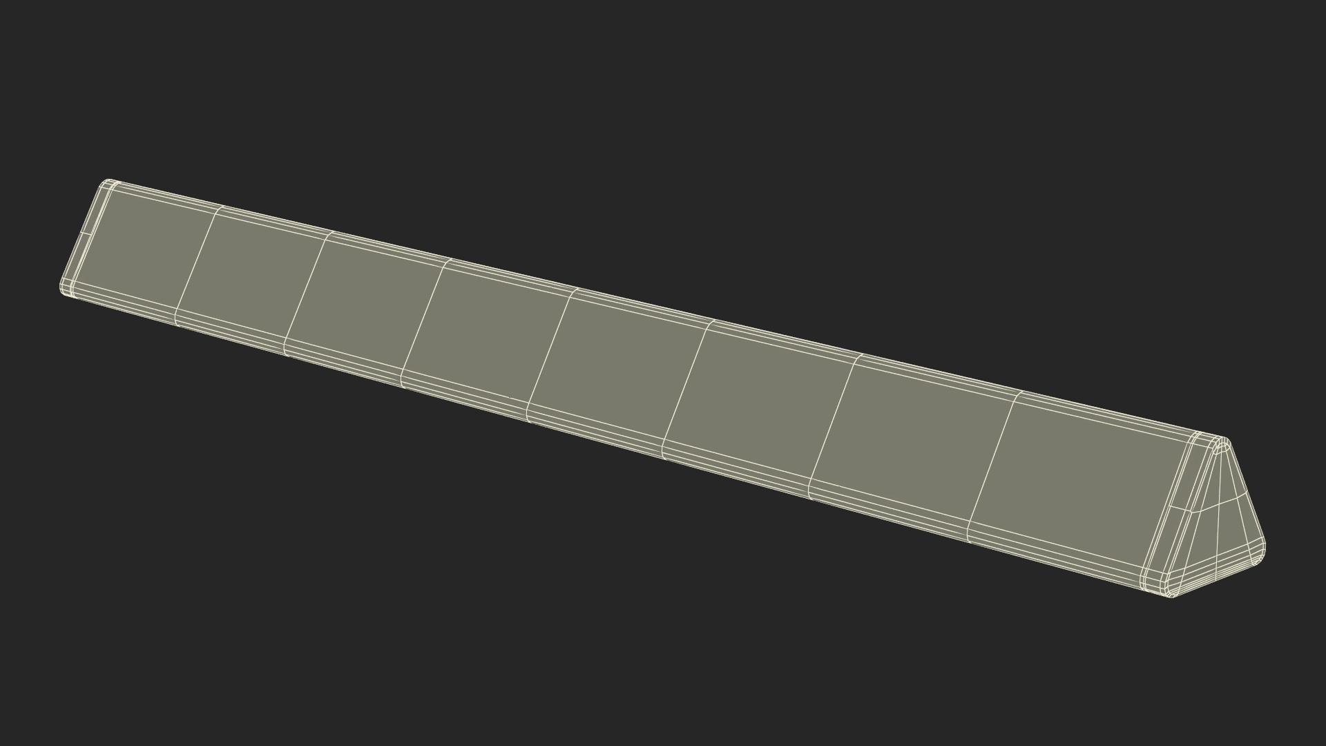 3D Striped Medieval Awning model