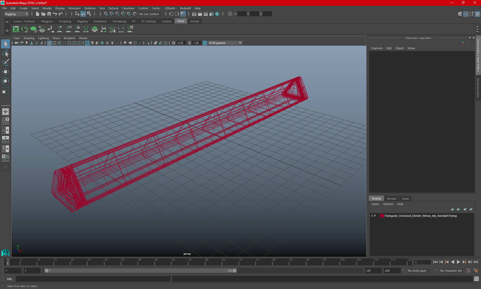 3D Striped Medieval Awning model