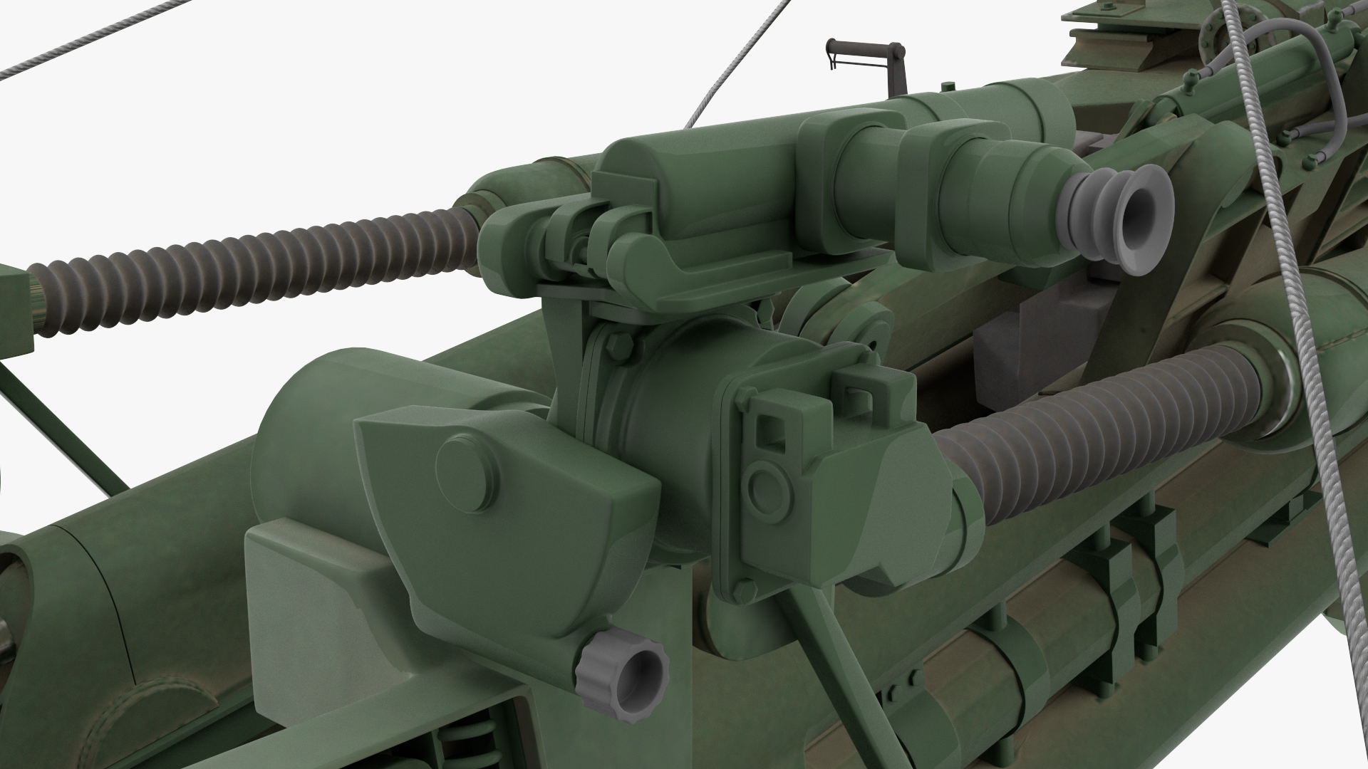 3D US Army Transport Helicopter With Howitzer M777 155mm model