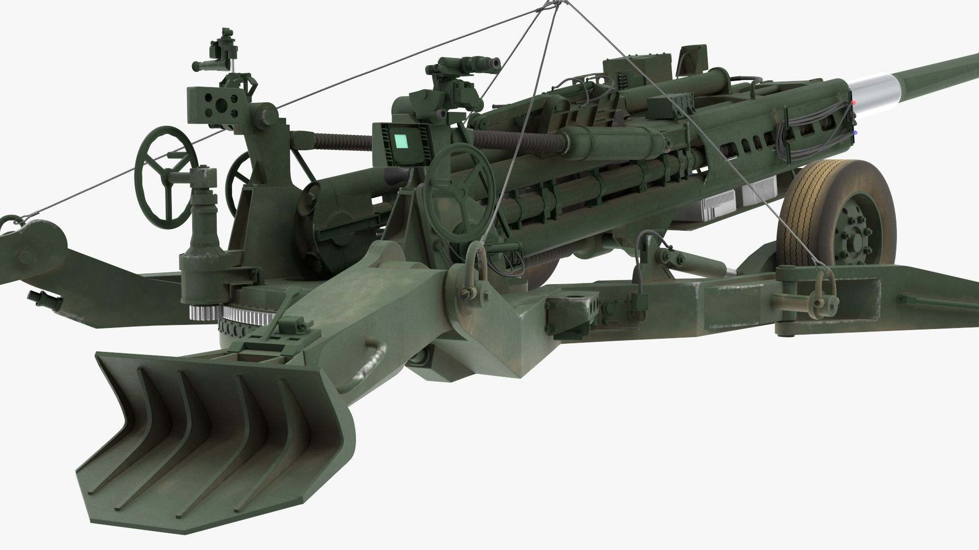3D US Army Transport Helicopter With Howitzer M777 155mm model