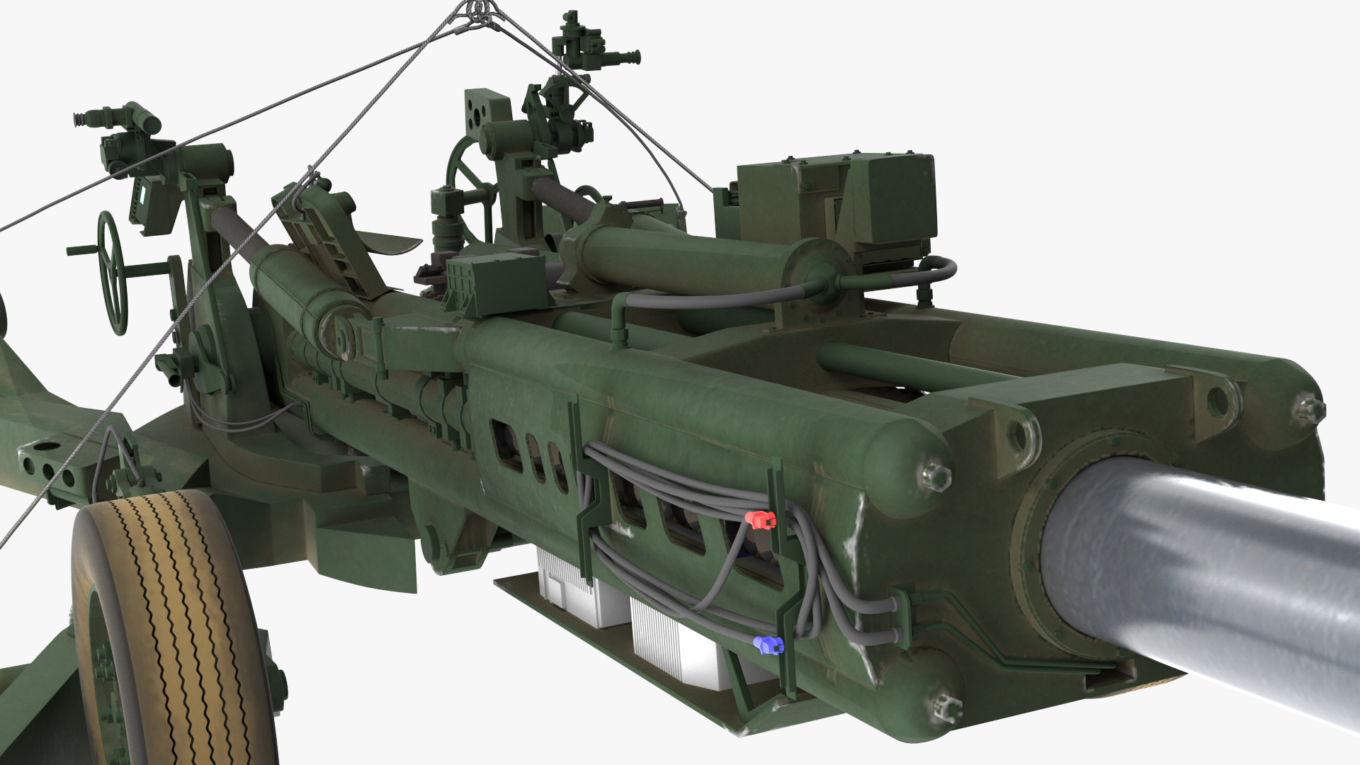 3D US Army Transport Helicopter With Howitzer M777 155mm model