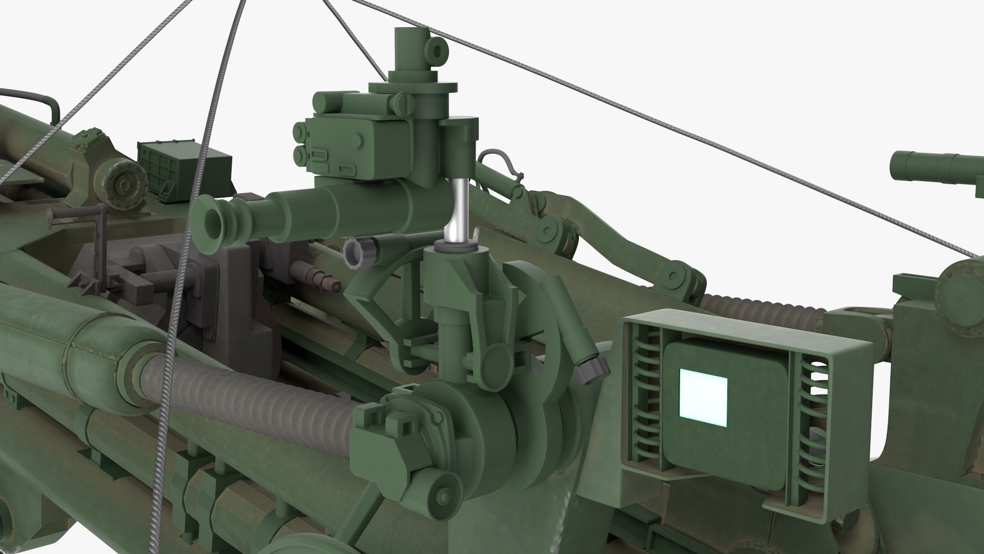 3D US Army Transport Helicopter With Howitzer M777 155mm model