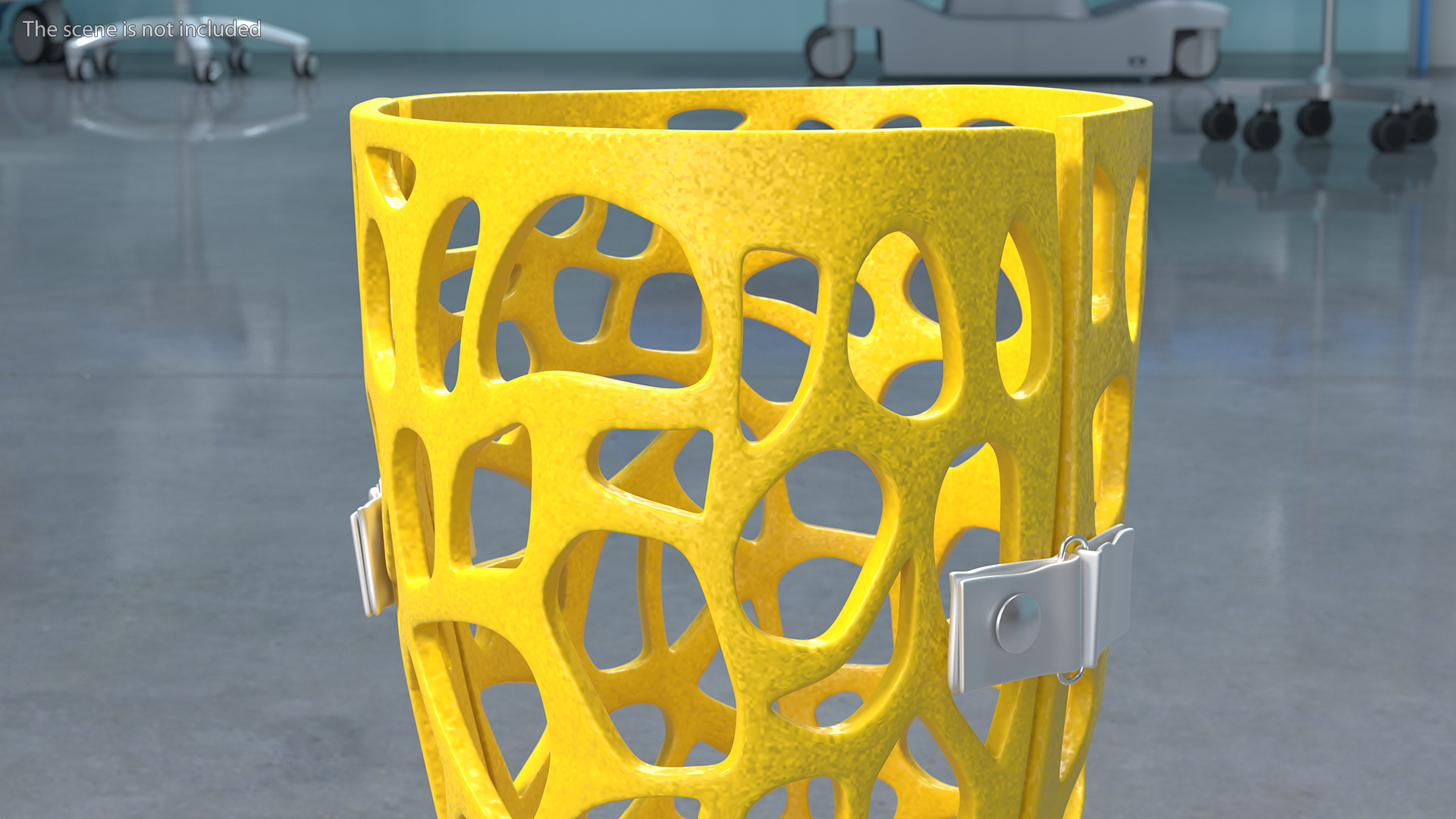 3D-Printed Orthopedic Cast Leg Yellow 3D