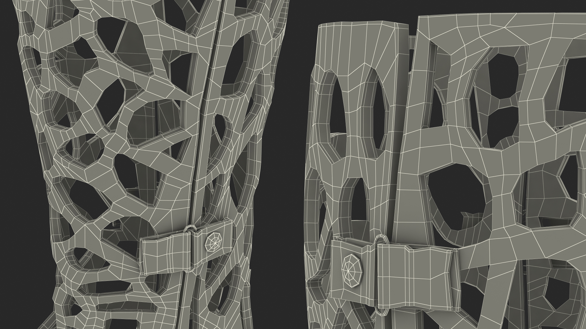 3D-Printed Orthopedic Cast Leg Yellow 3D